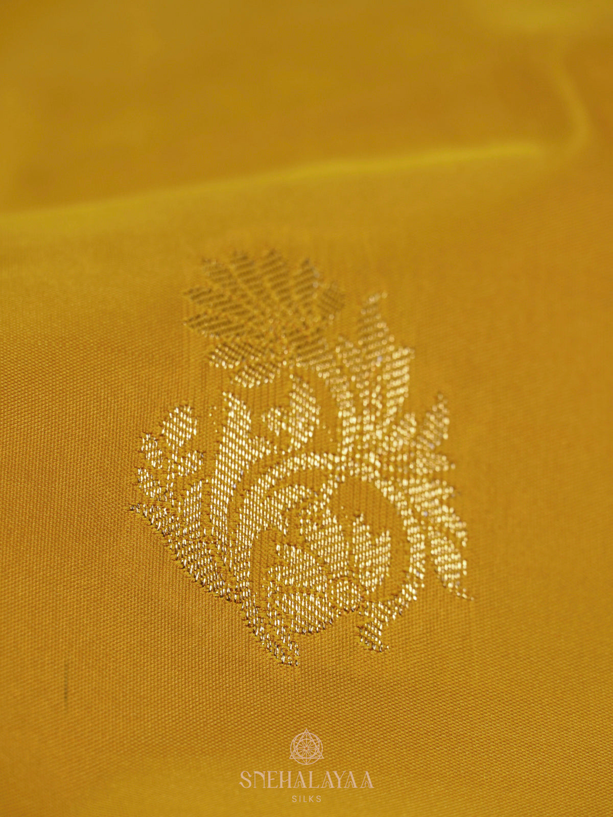 Mango Yellow Art Silk Saree