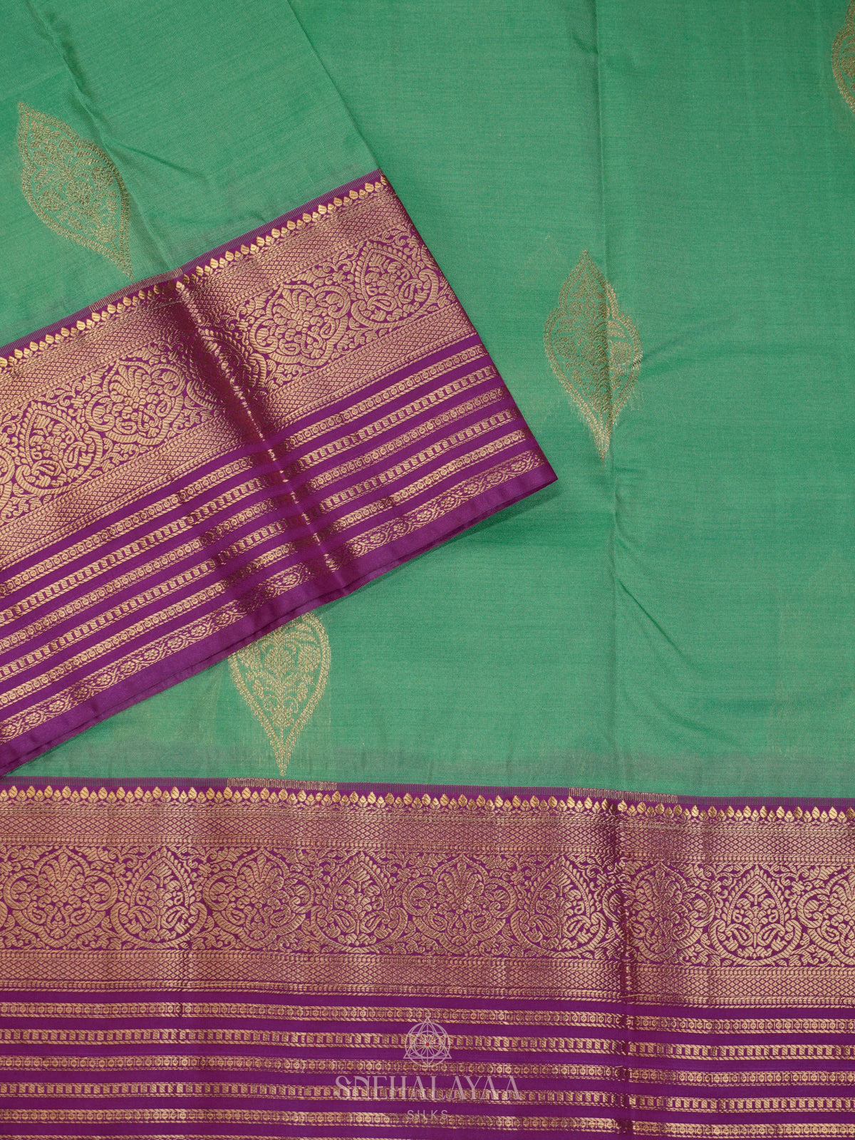 Teal Green Art Silk Saree