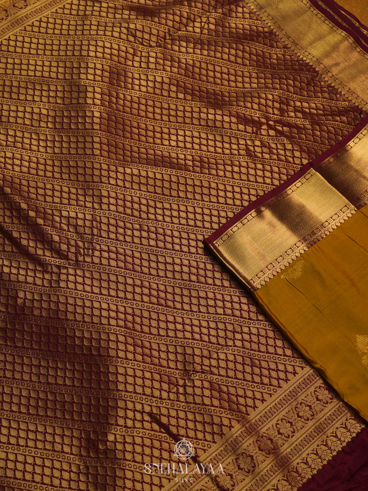 Mustard Art Silk Saree