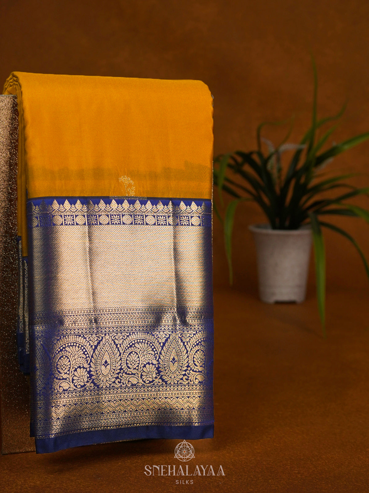 Yellow Art Silk Saree