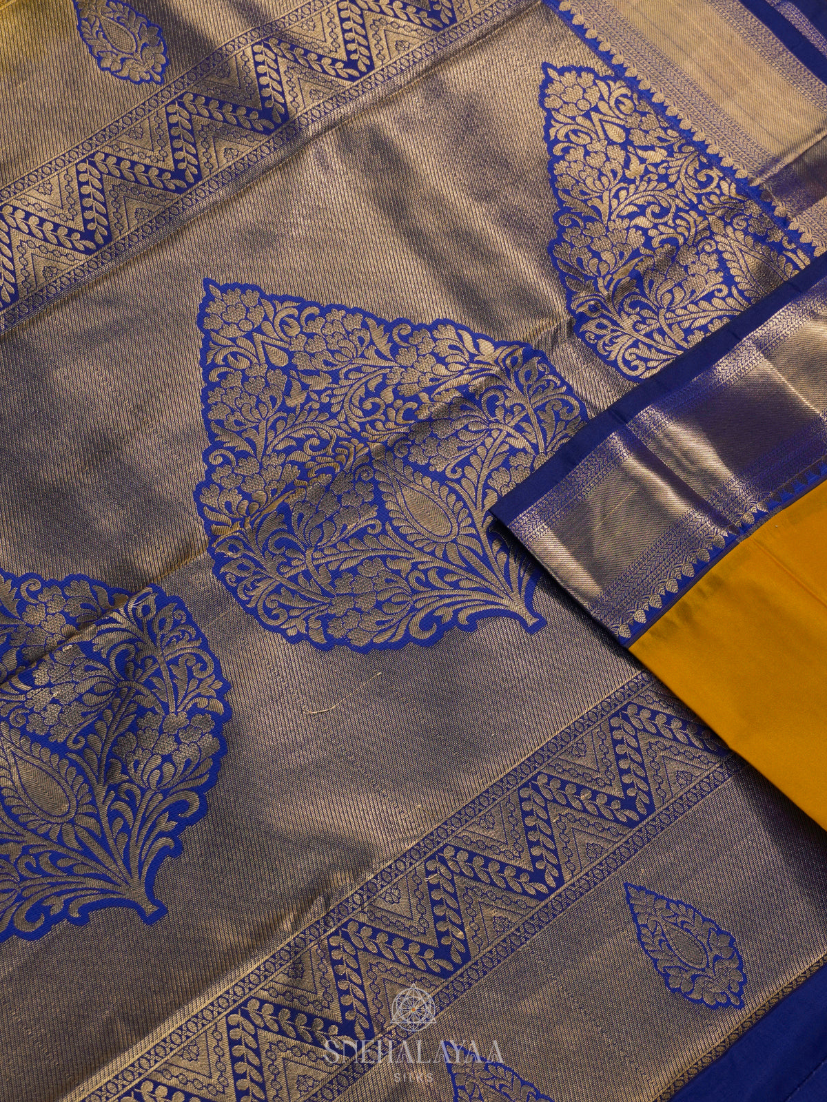Yellow Art Silk Saree