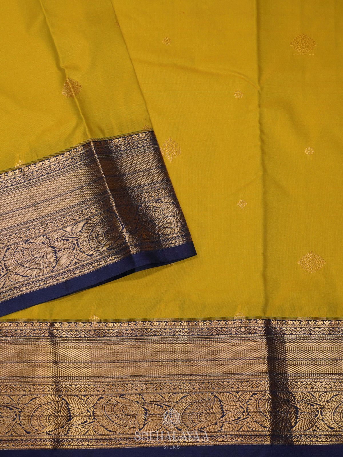 Lemon Yellow Art Silk Saree