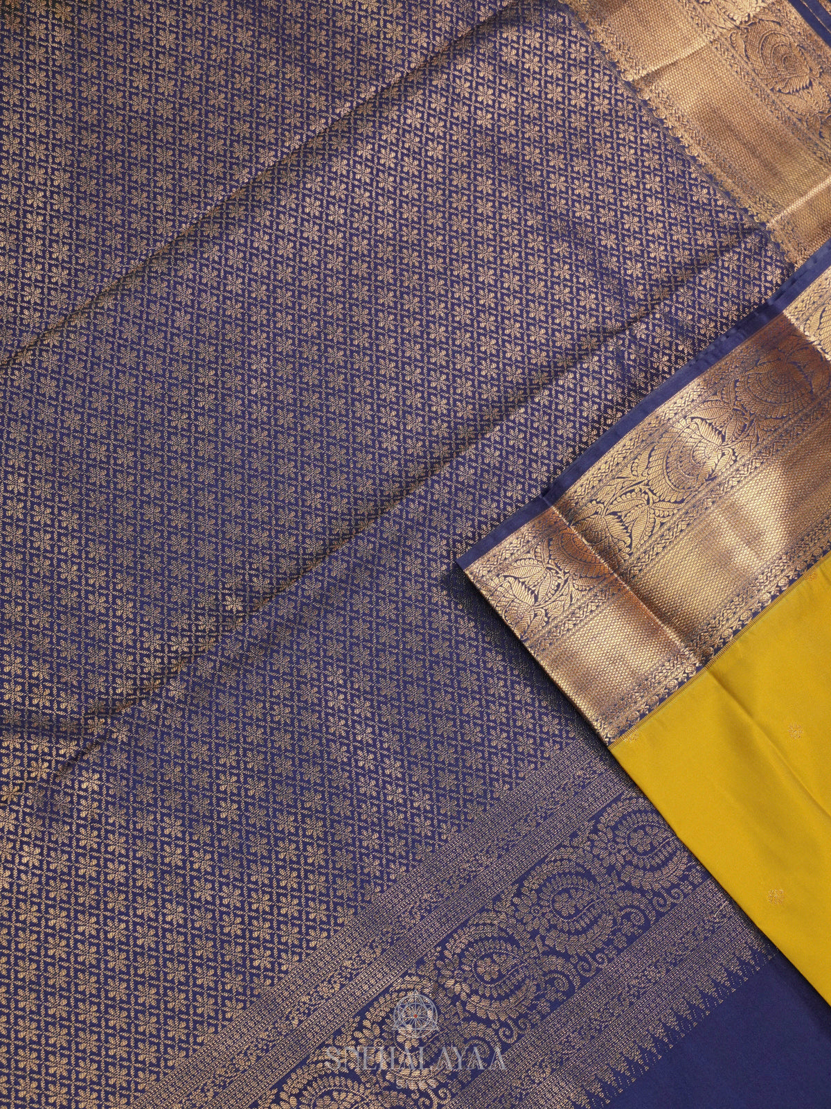 Lemon Yellow Art Silk Saree