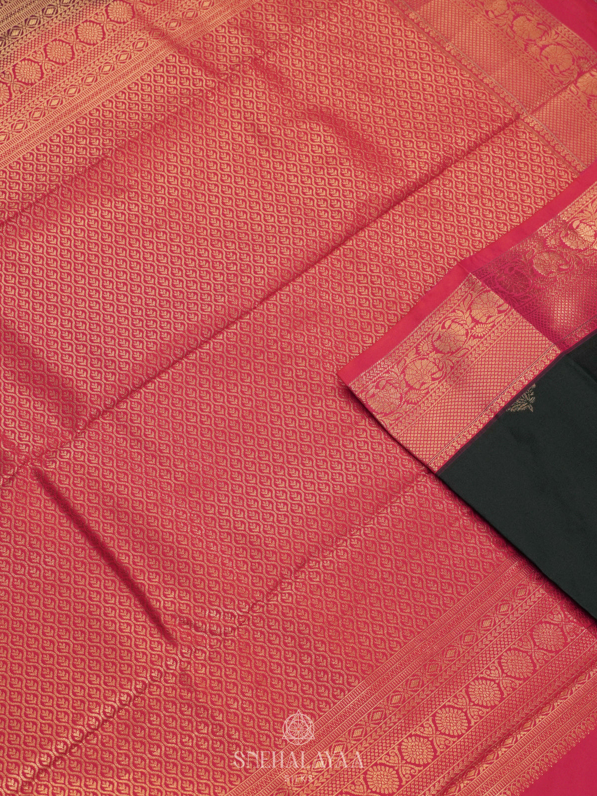Forest Green Art Silk Saree