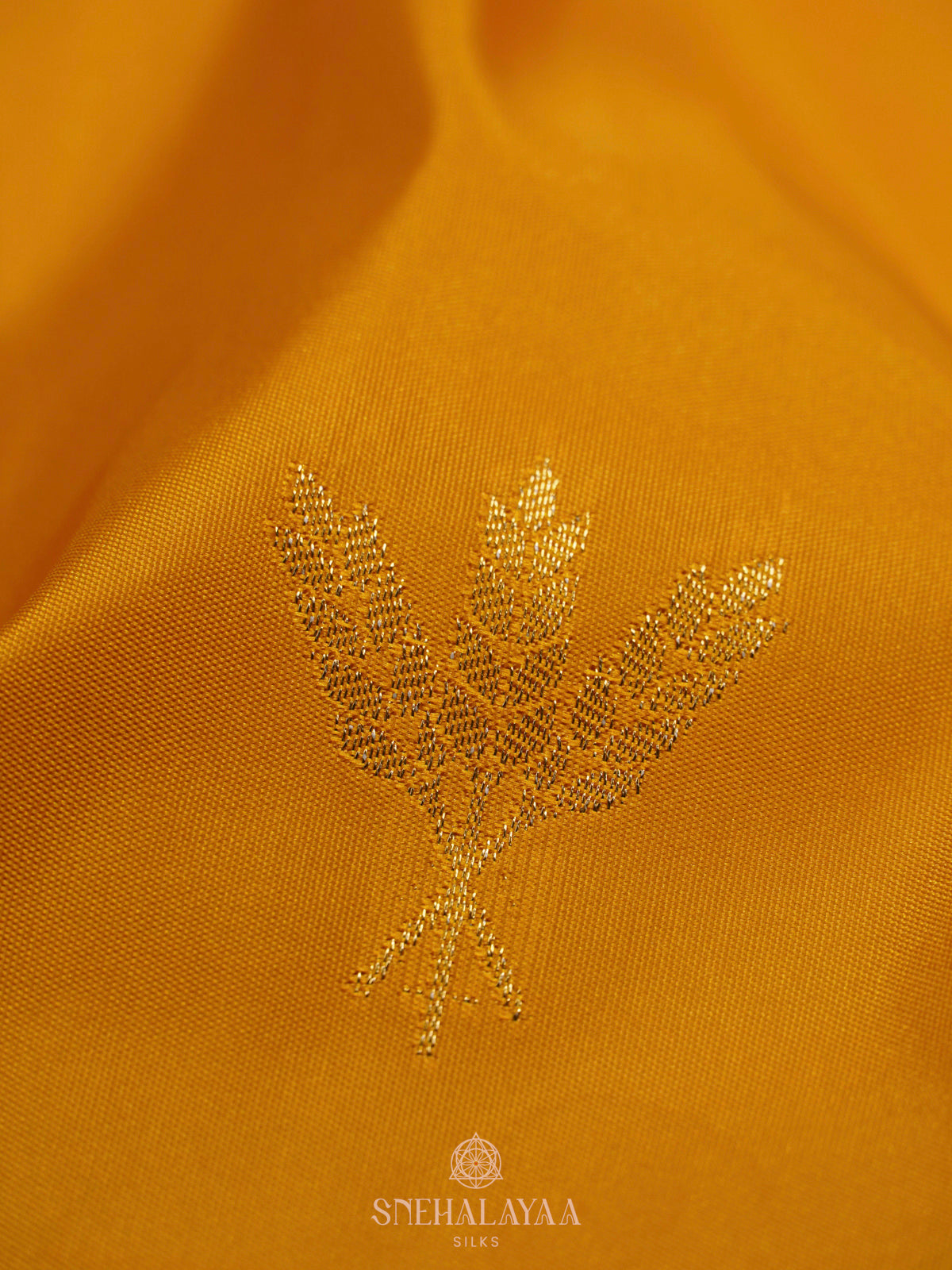 Mango Yellow Art Silk Saree