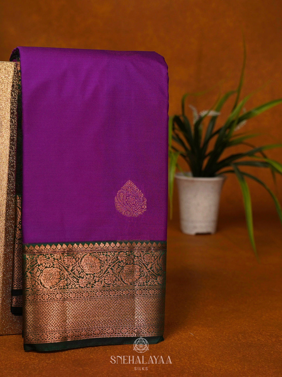 Violet Art Silk Saree