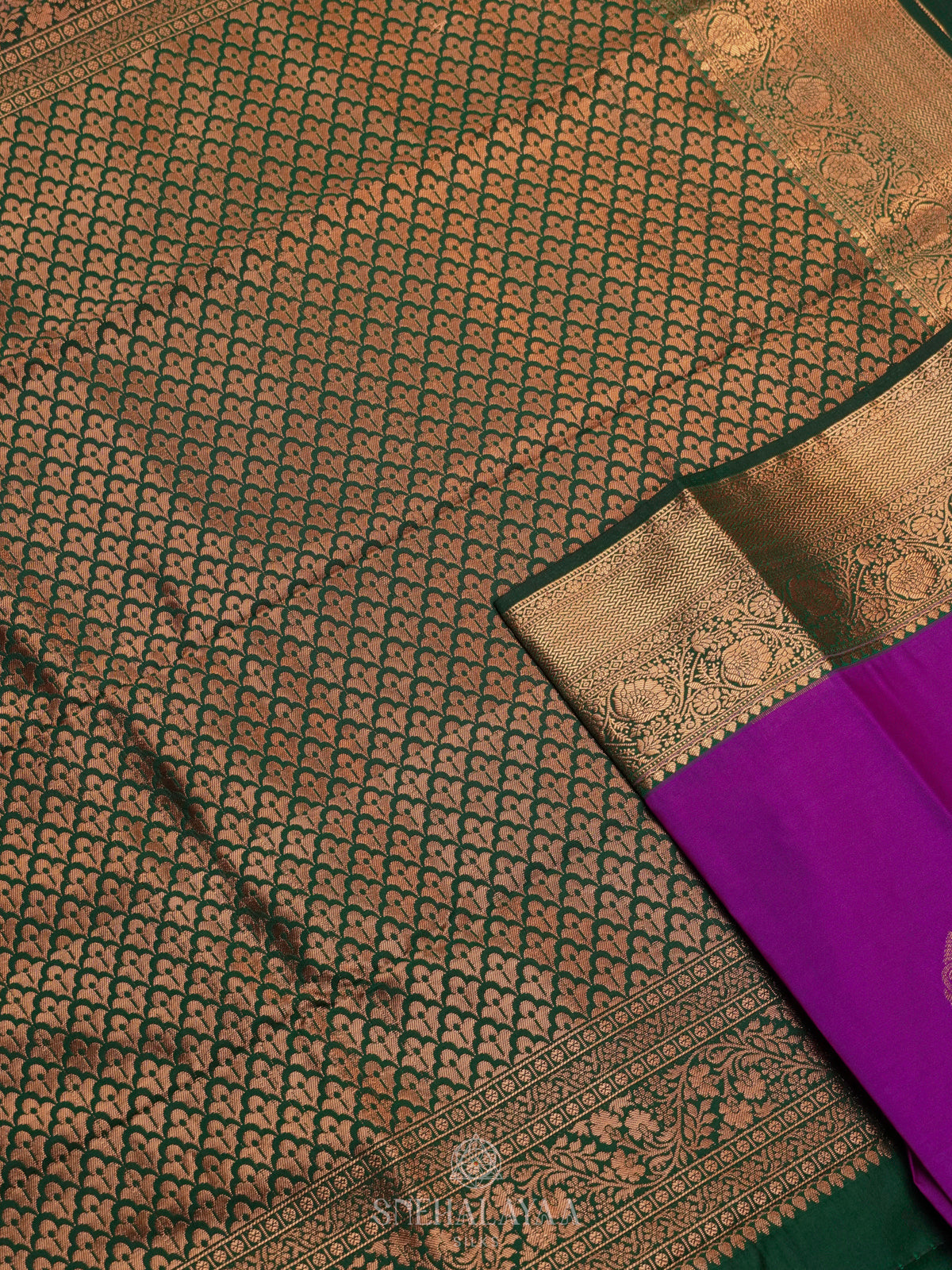 Violet Art Silk Saree