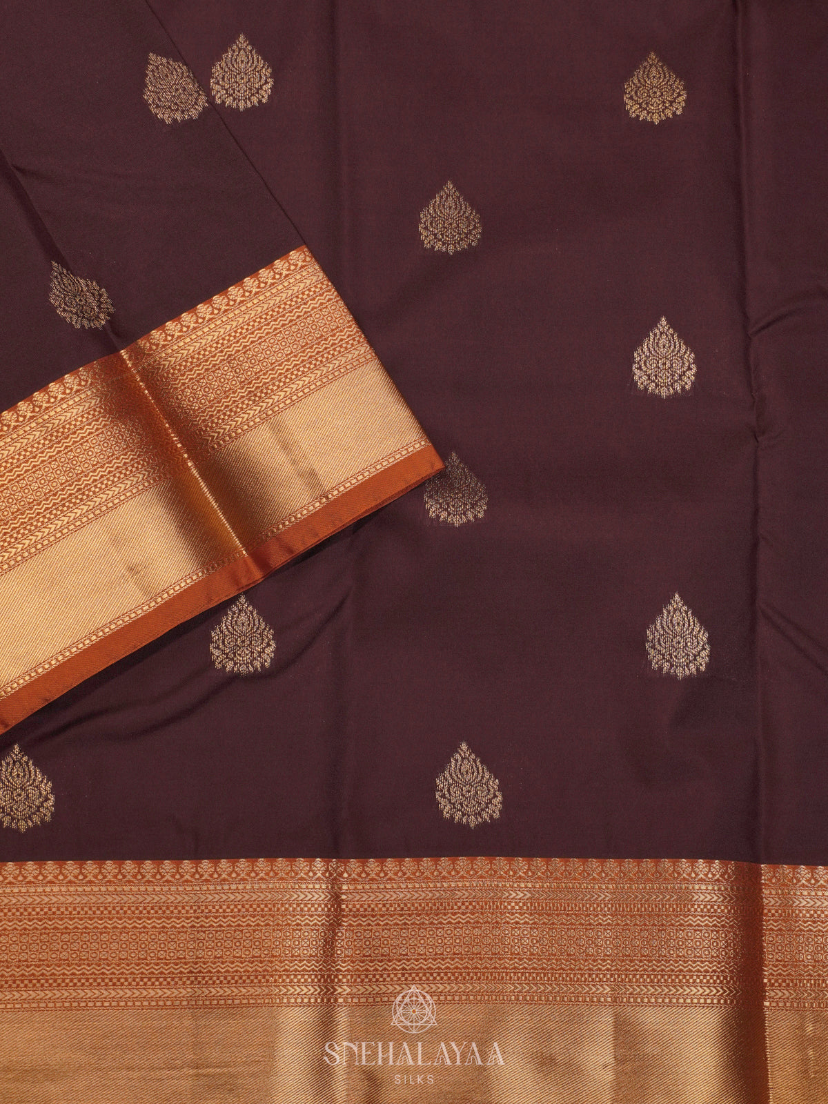 Brown Art Silk Saree