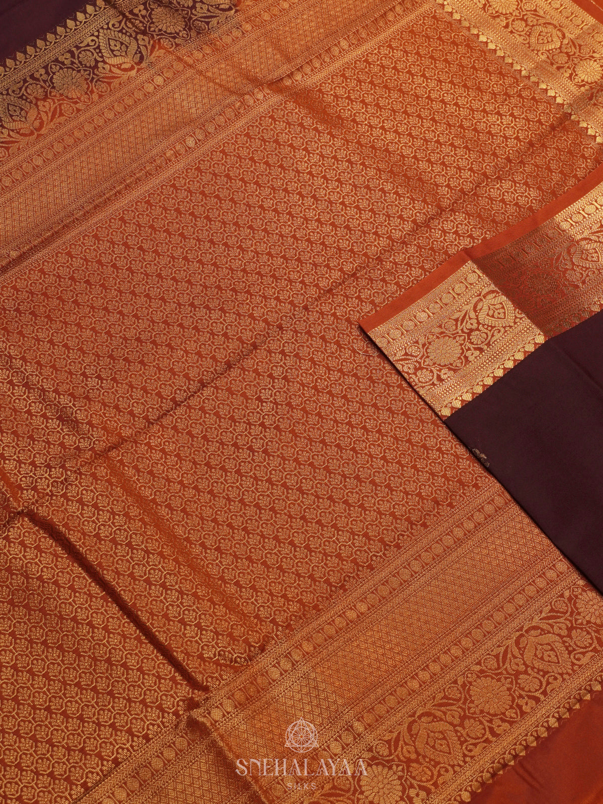 Coffee Brown Art Silk Saree