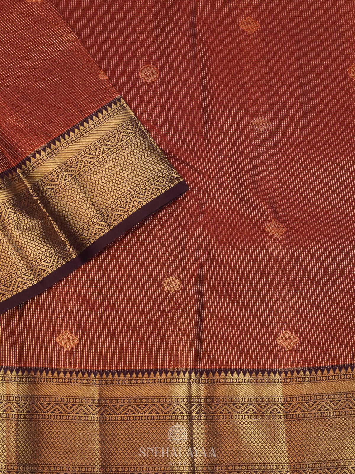 Brown Art Silk Saree