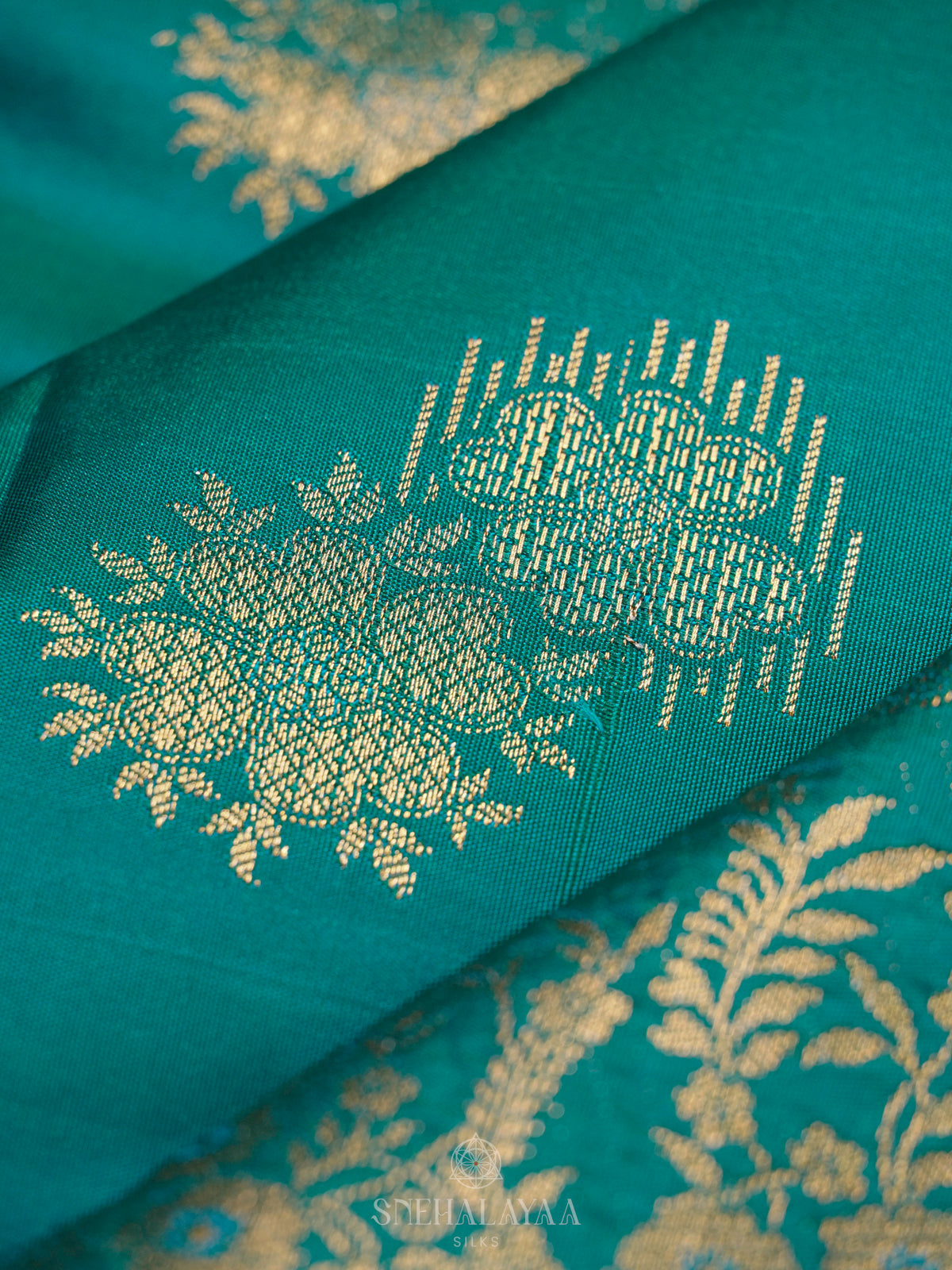 Teal Green Art Silk Saree
