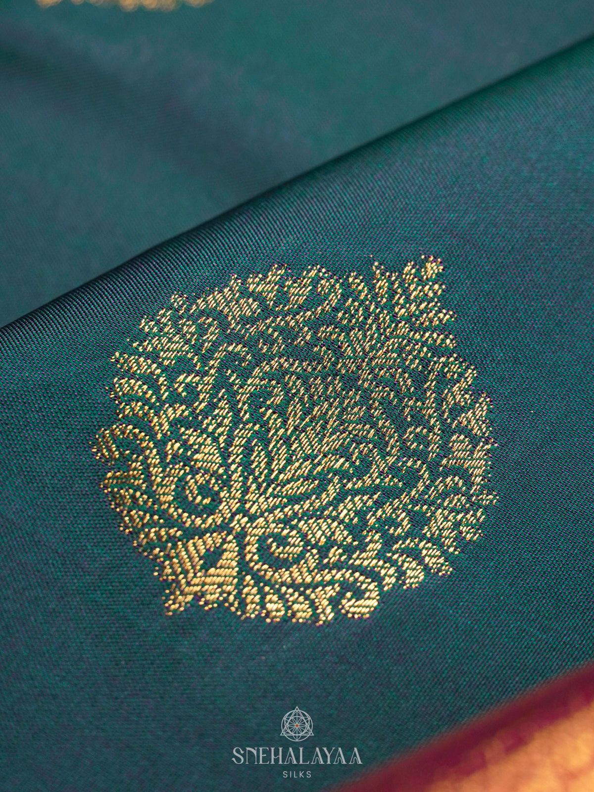 Peacock Blue Art Silk Saree