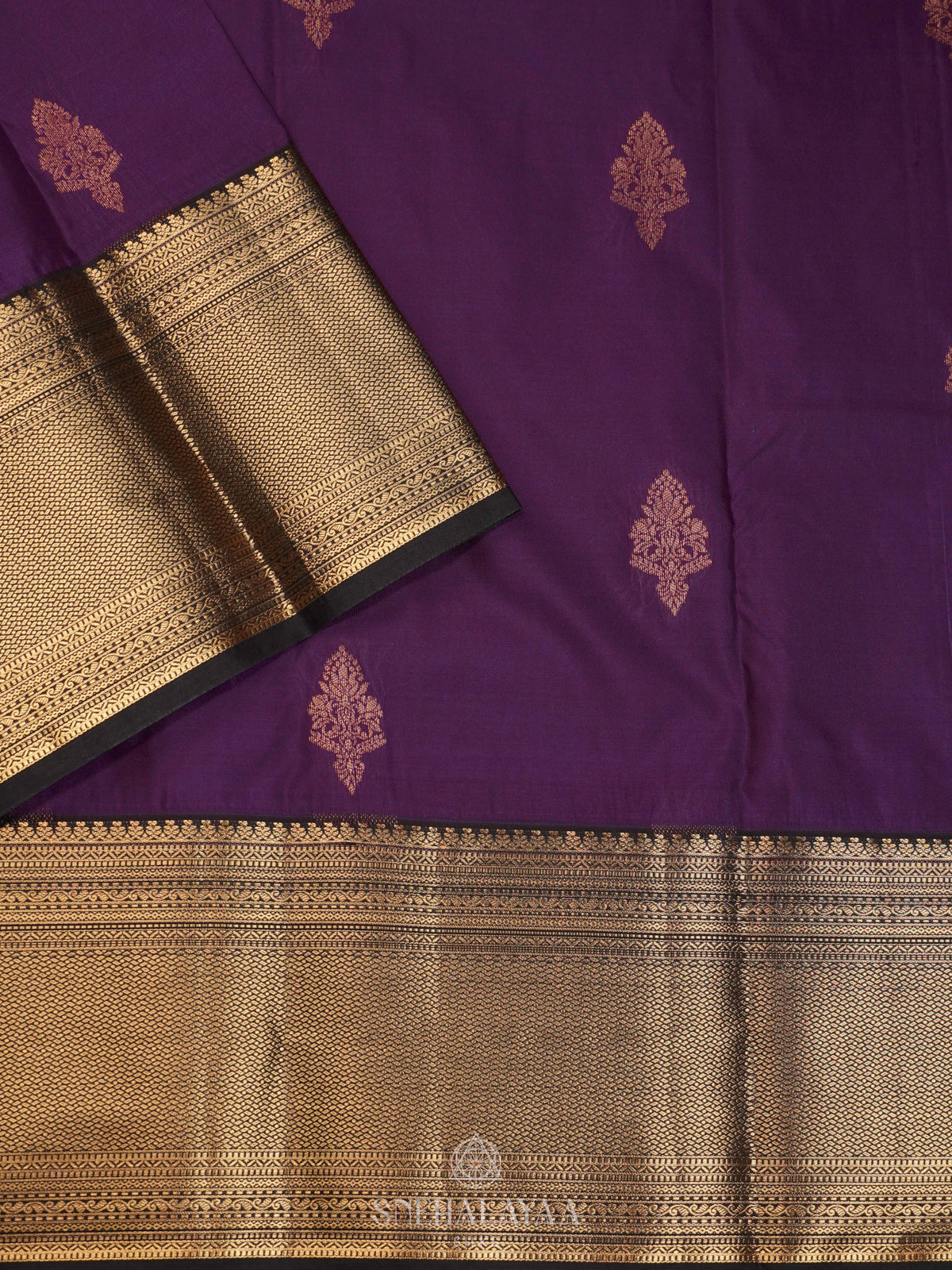 Purple Art Silk Saree