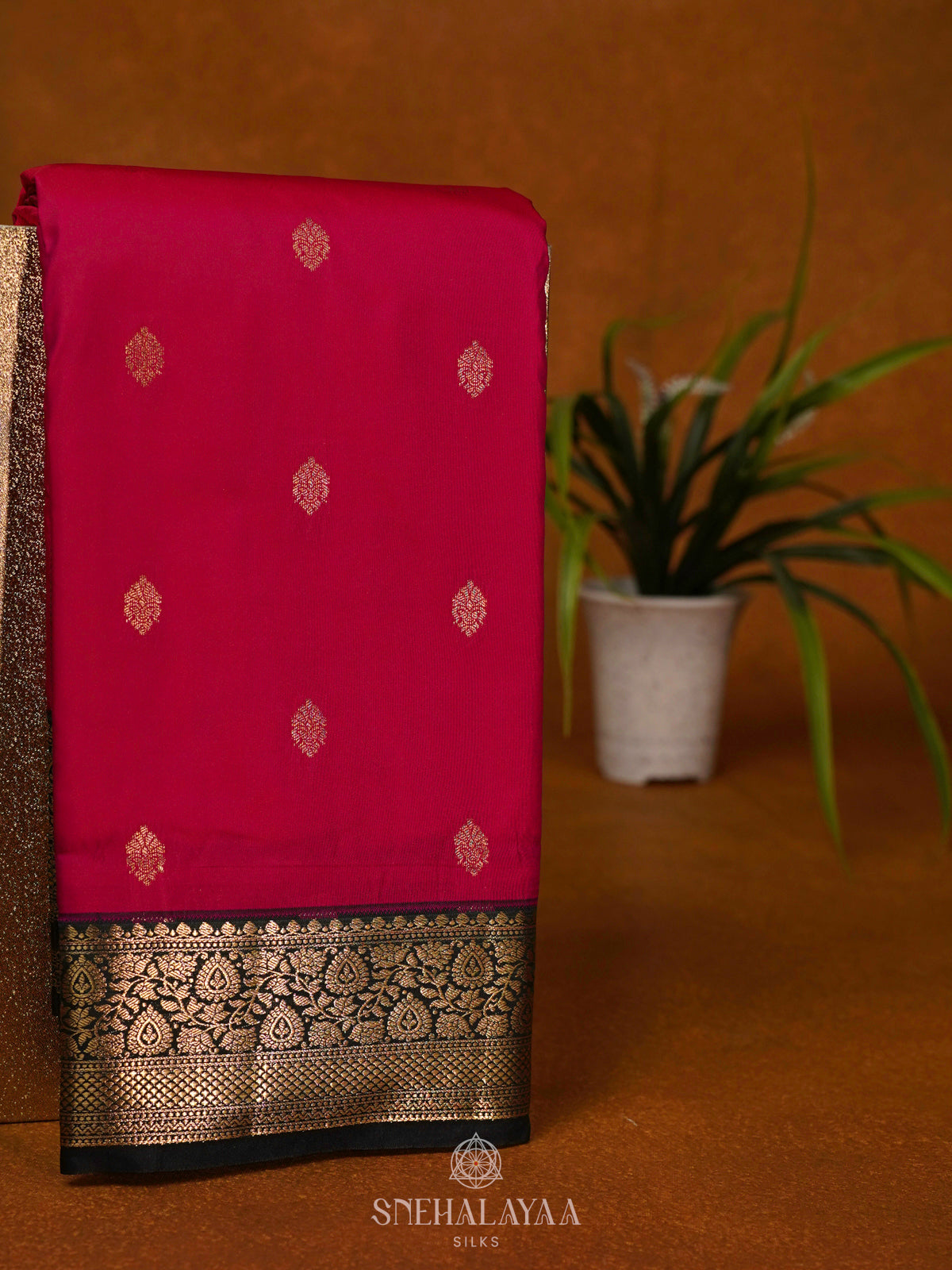 Pink Art Silk Saree