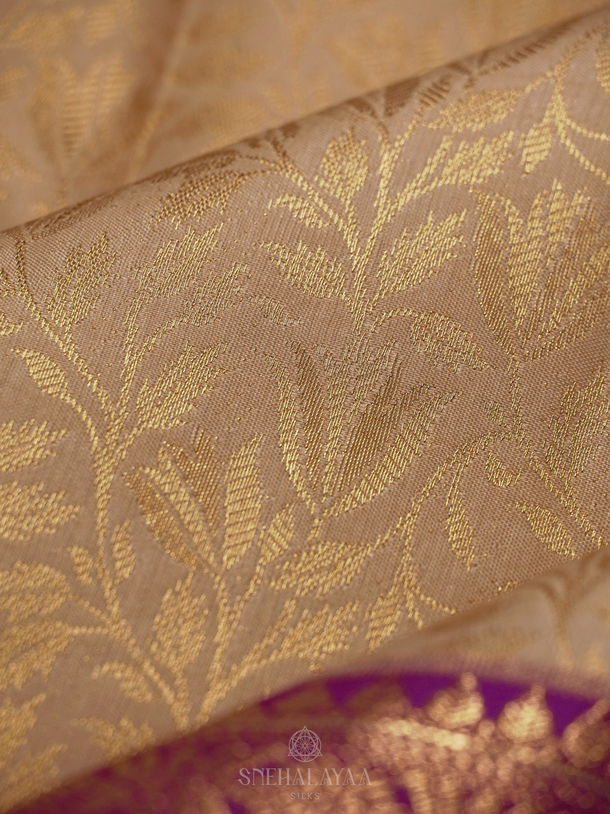 Cream Art Silk Saree