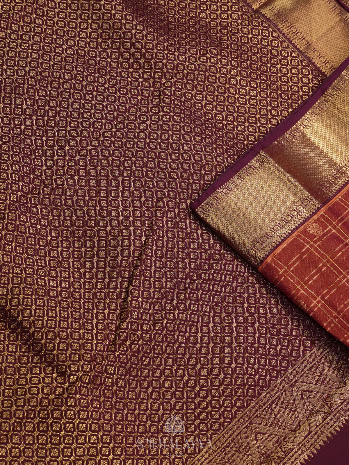 Brown Art Silk Saree