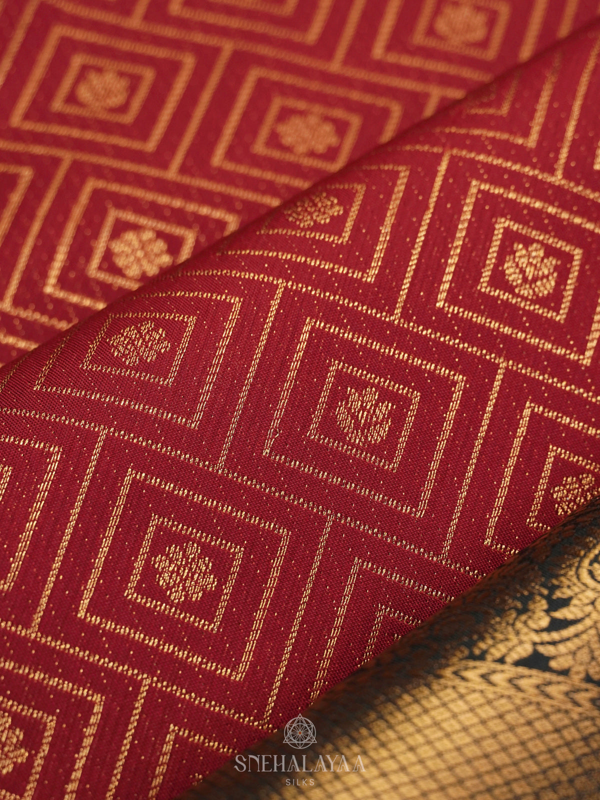 Maroon Art Silk Saree
