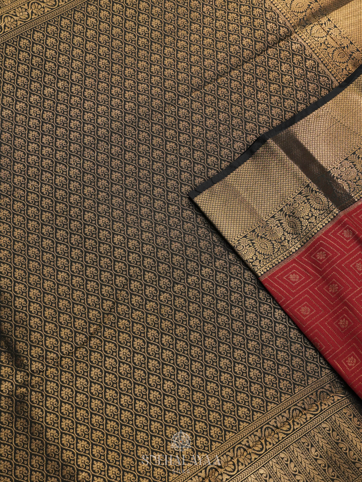 Maroon Art Silk Saree