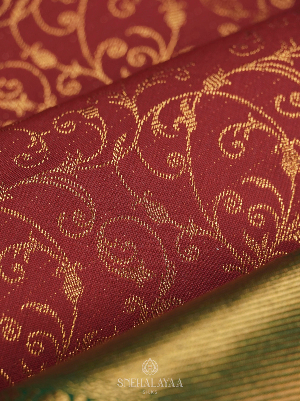 Maroon Art Silk Saree