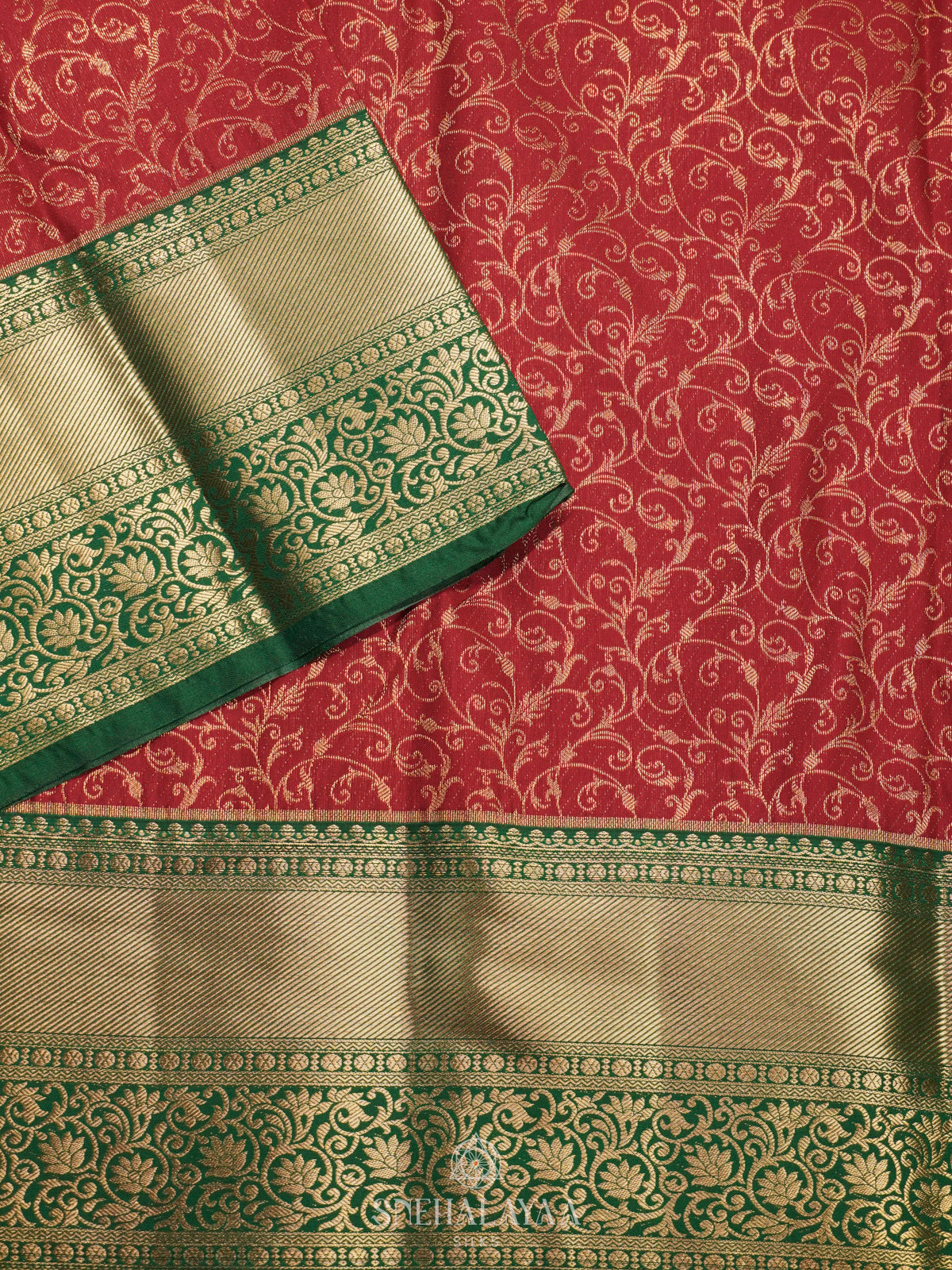Maroon Art Silk Saree