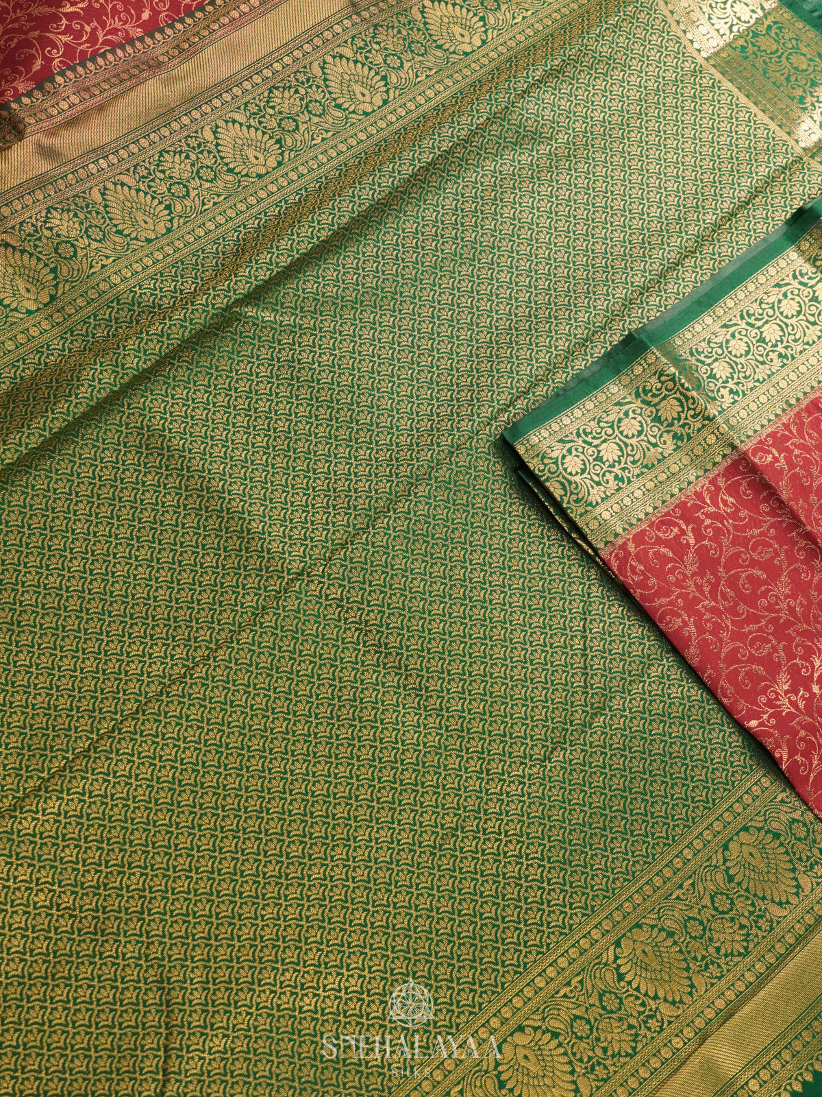 Maroon Art Silk Saree