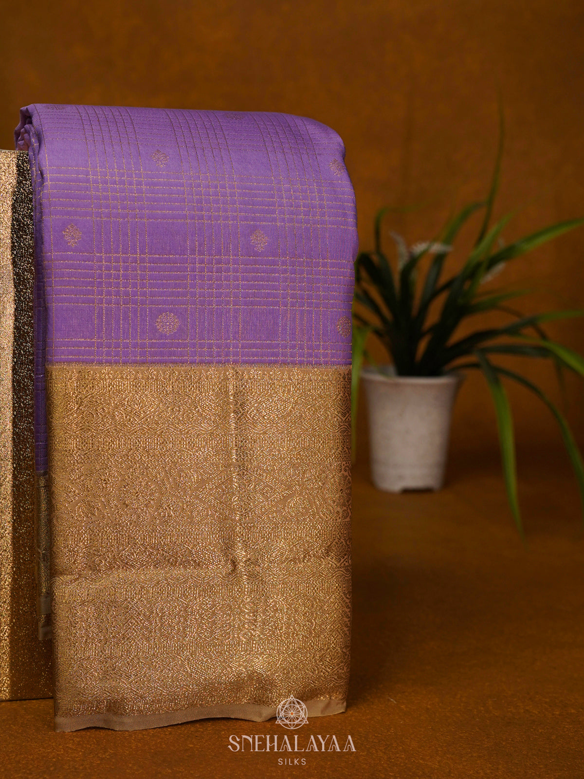 Lavender Art Silk Saree