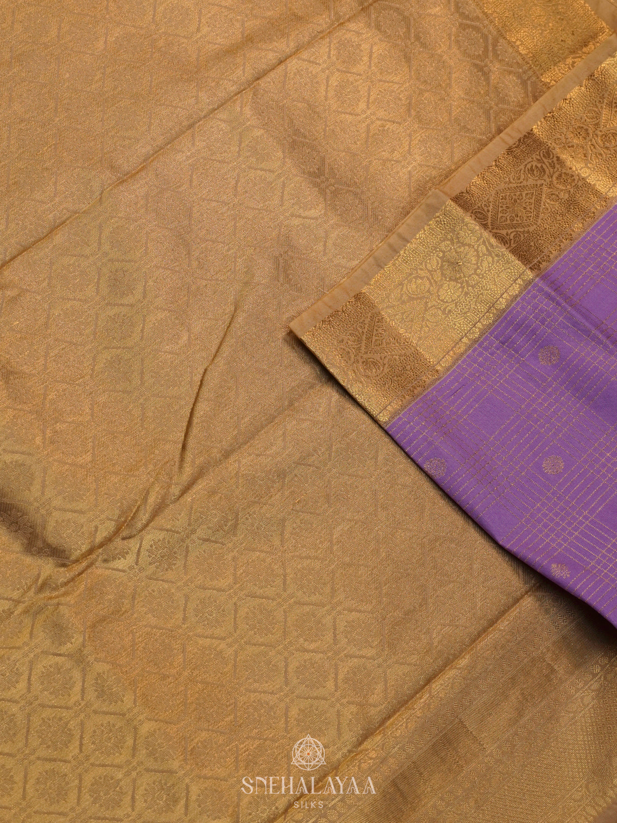 Lavender Art Silk Saree