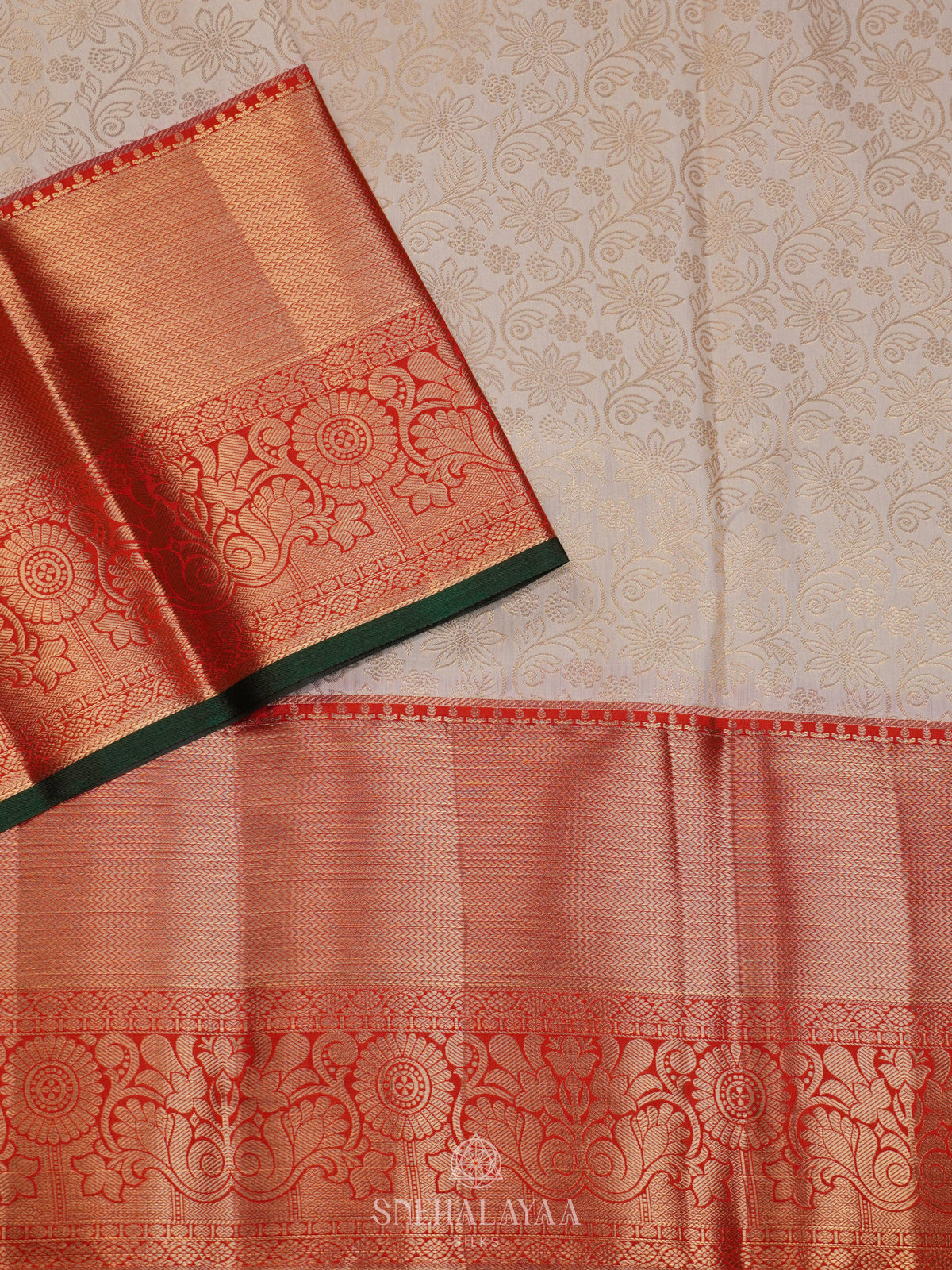 White Art Silk Saree