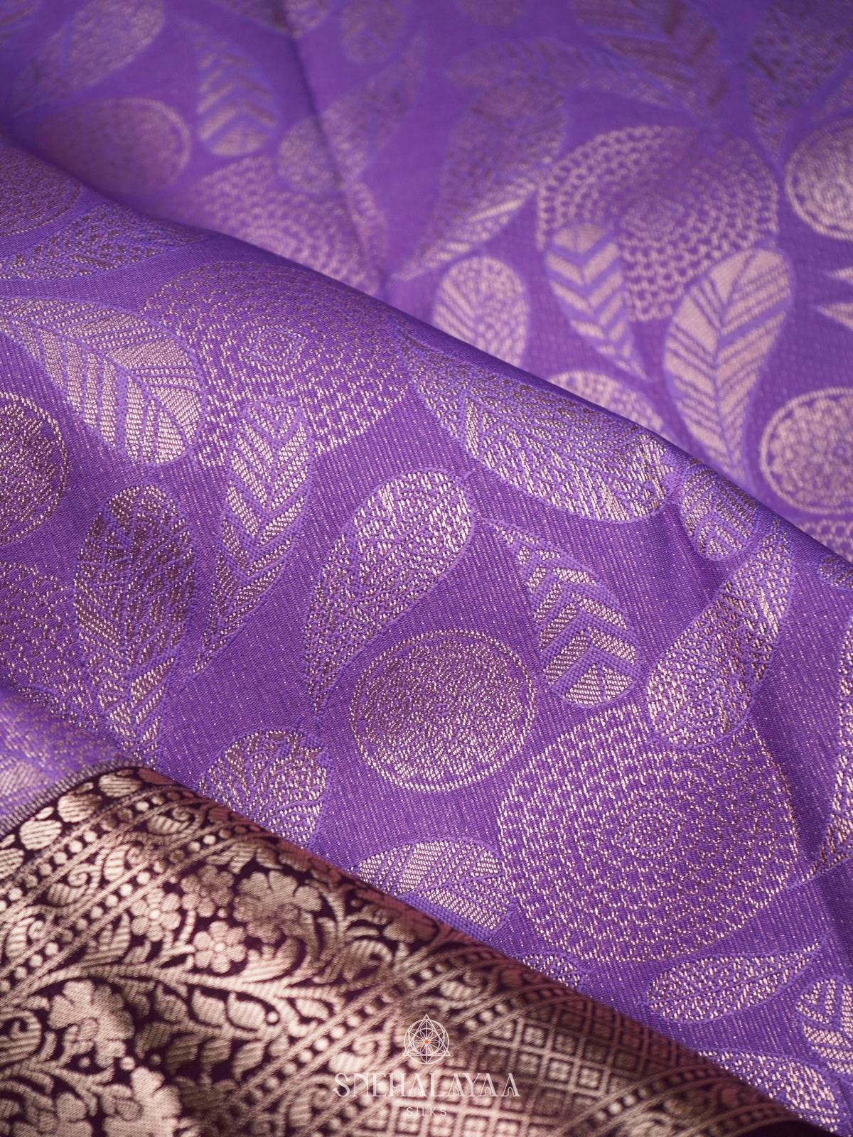 Lavender Art Silk Saree