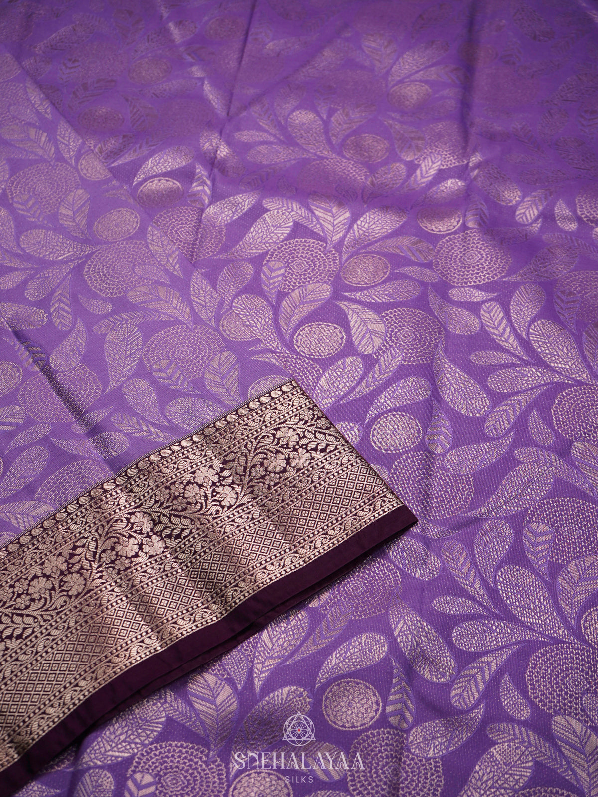 Lavender Art Silk Saree