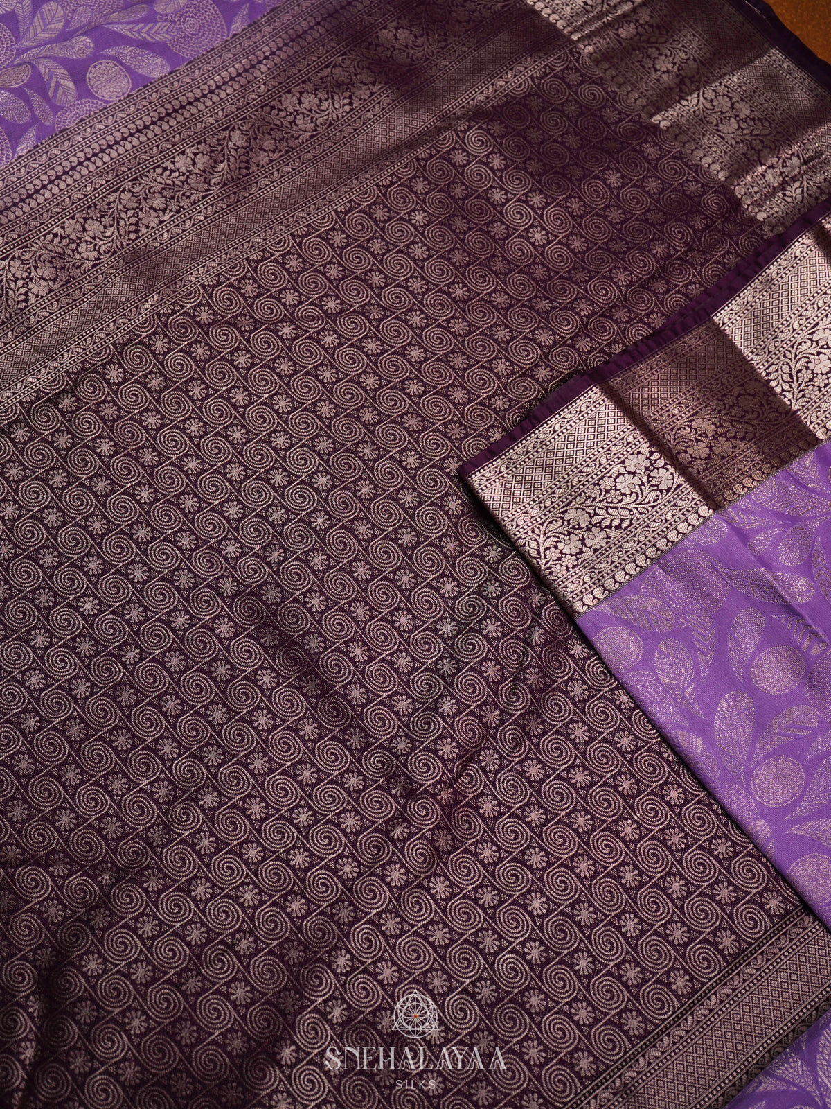 Lavender Art Silk Saree