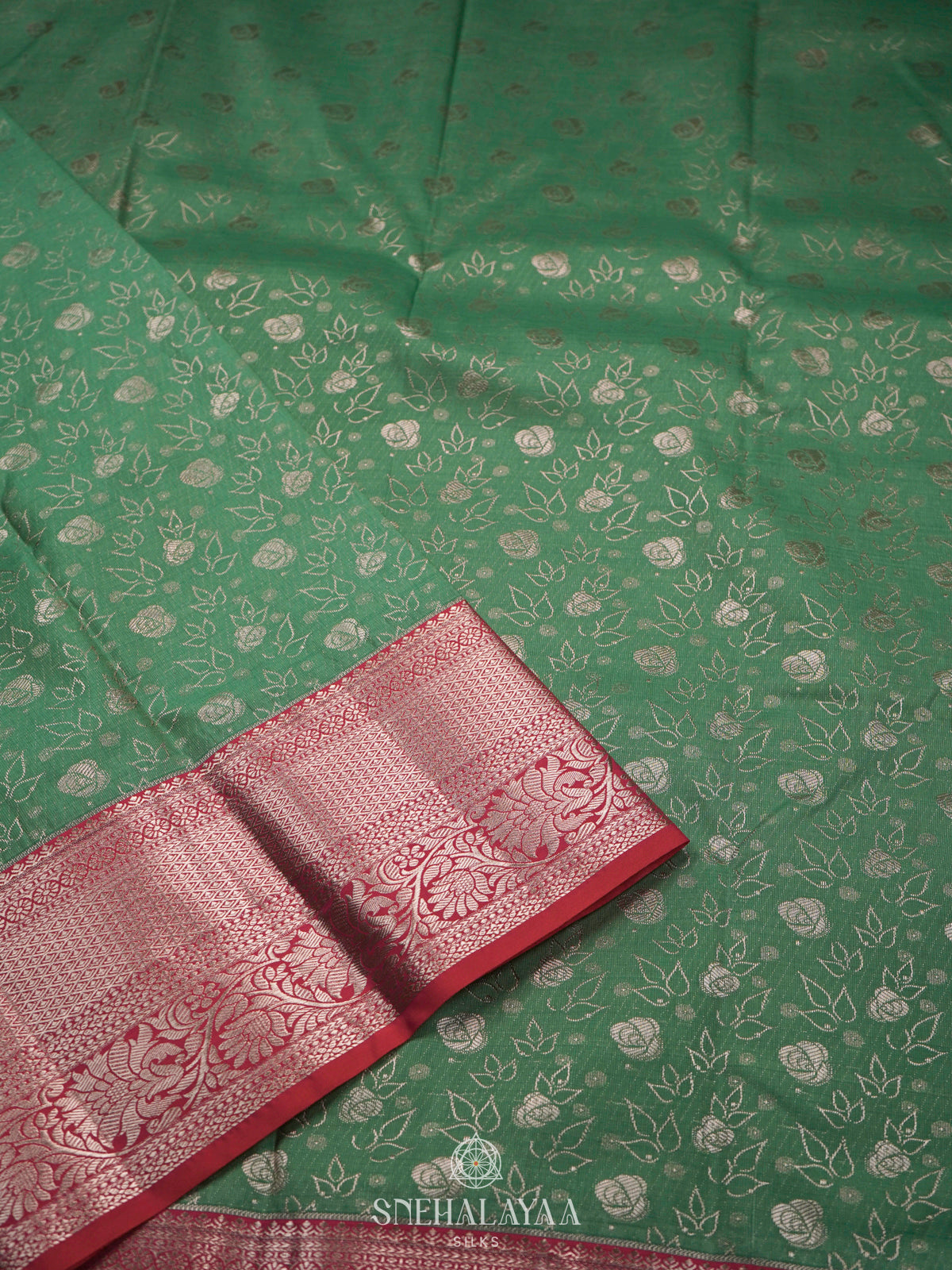 Mint Green Art Silk Saree