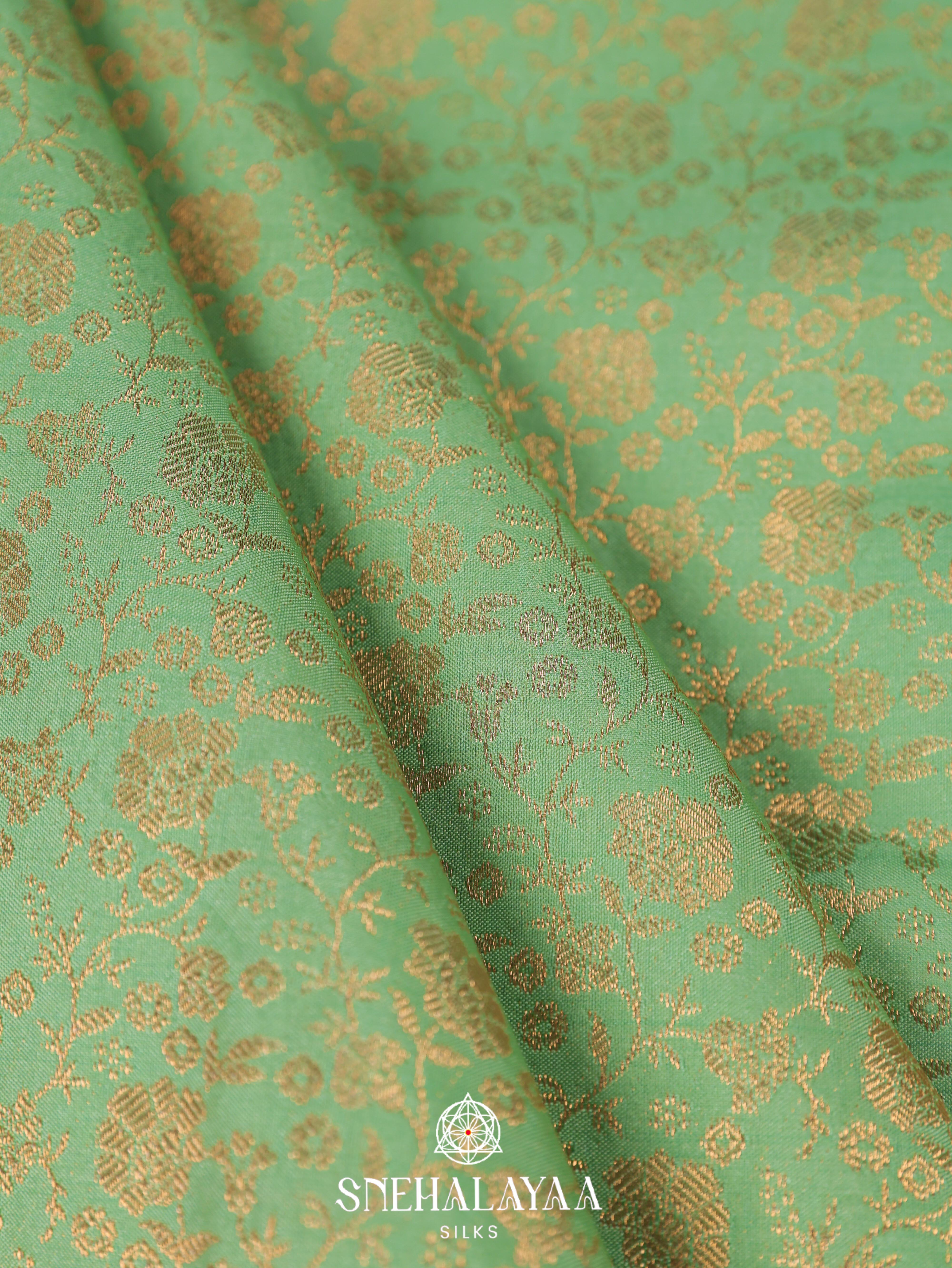 Mint Green Art Silk Saree