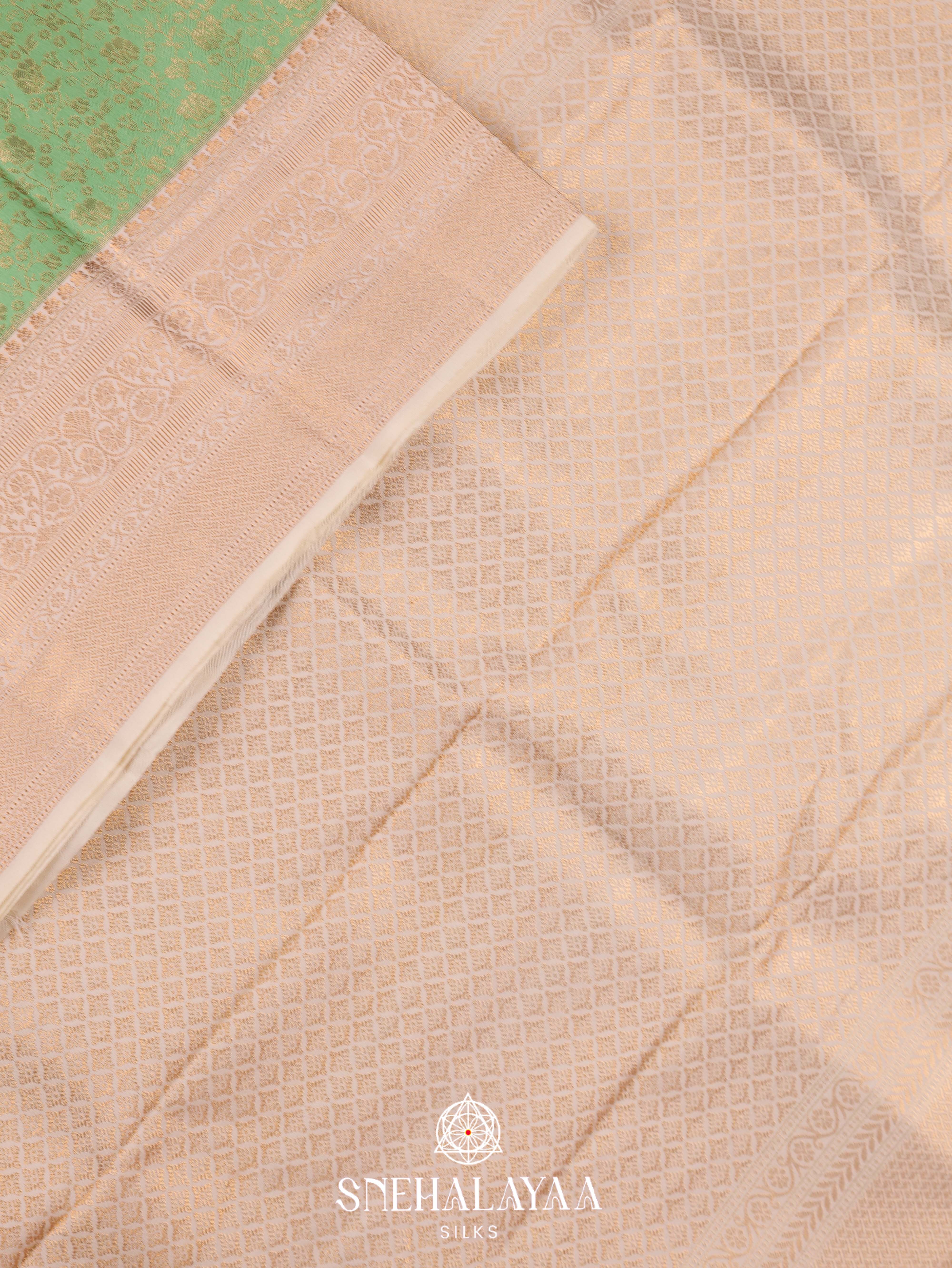 Mint Green Art Silk Saree