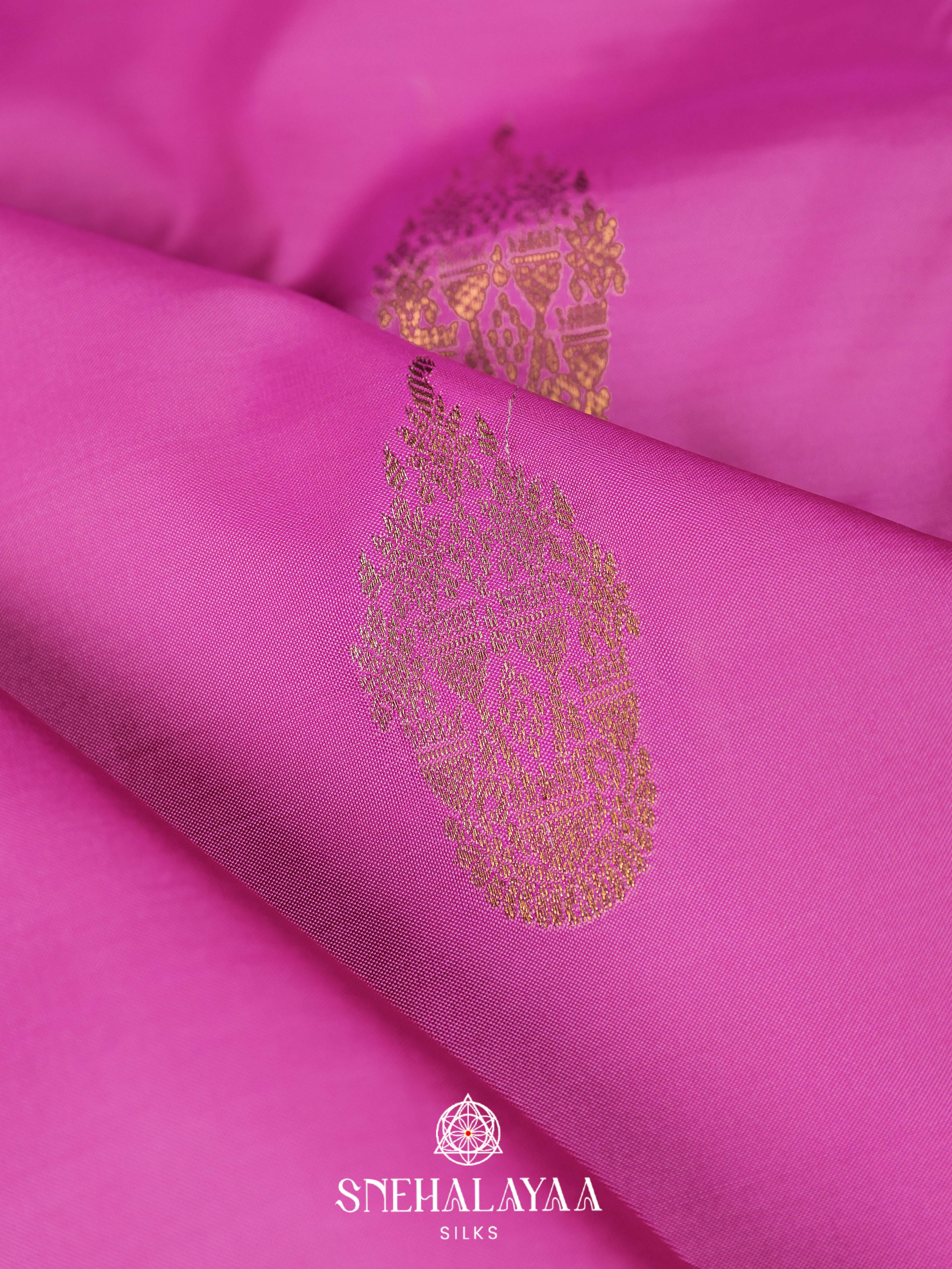 Pink Art Silk Saree