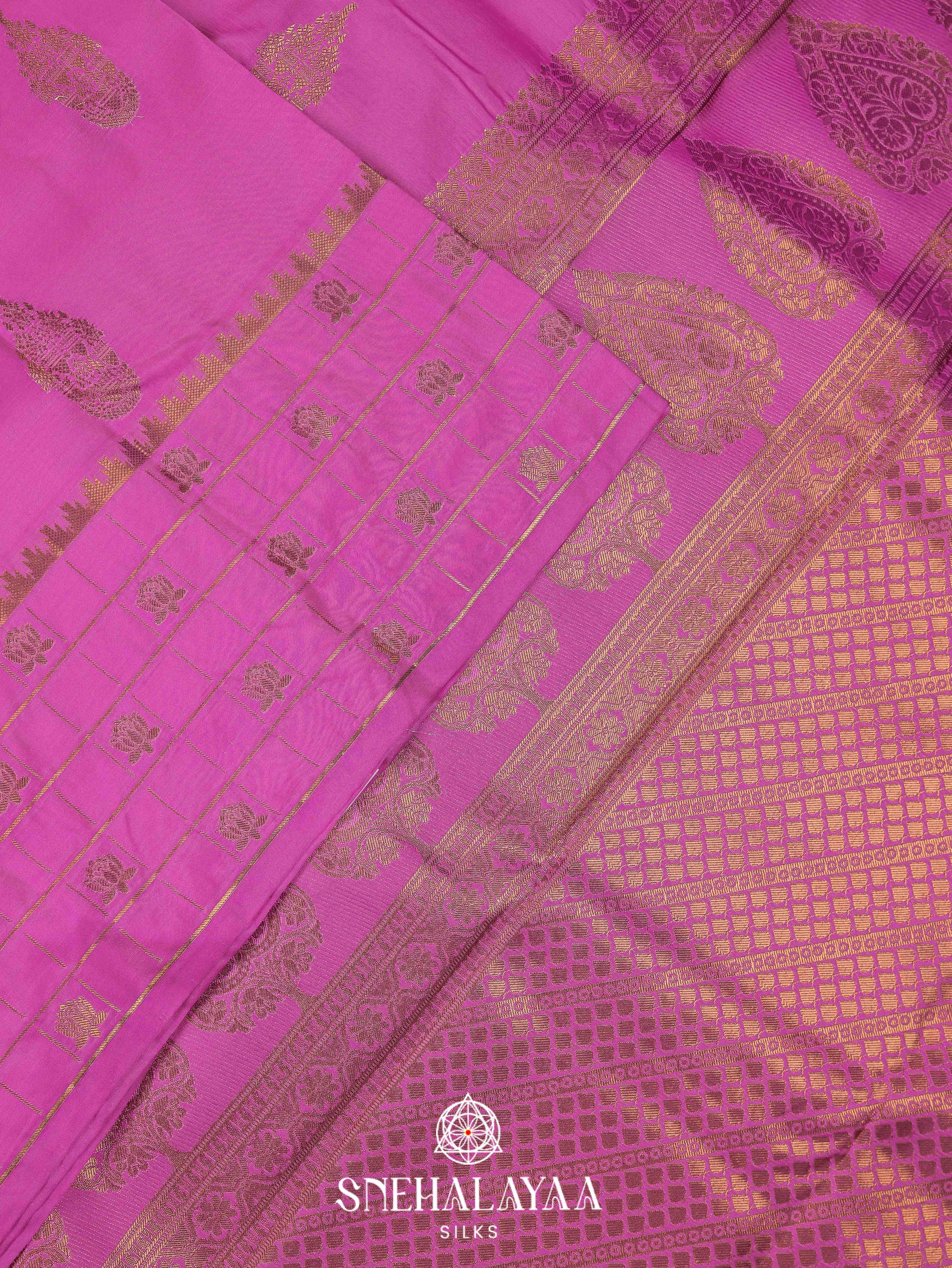 Pink Art Silk Saree