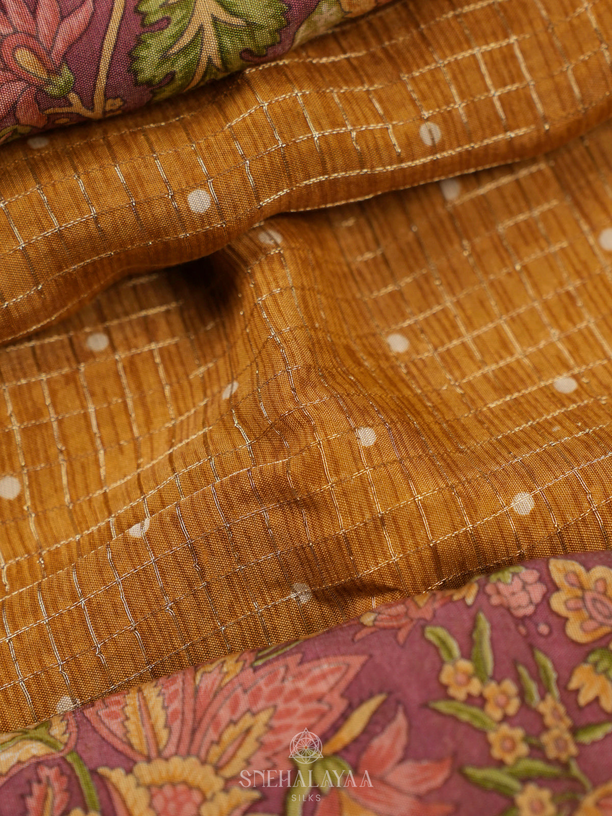 Yellow Chanderi Saree