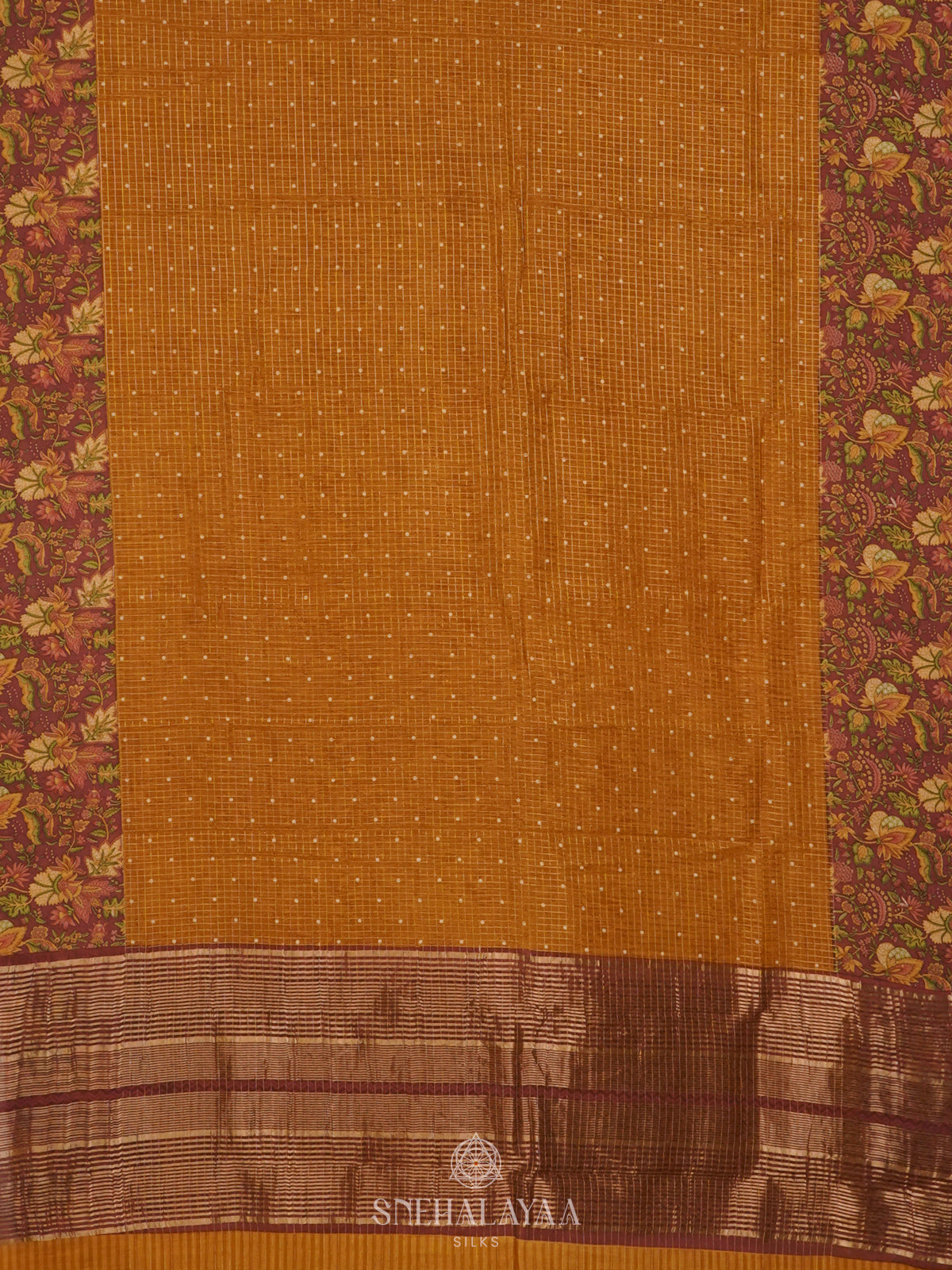 Yellow Chanderi Saree