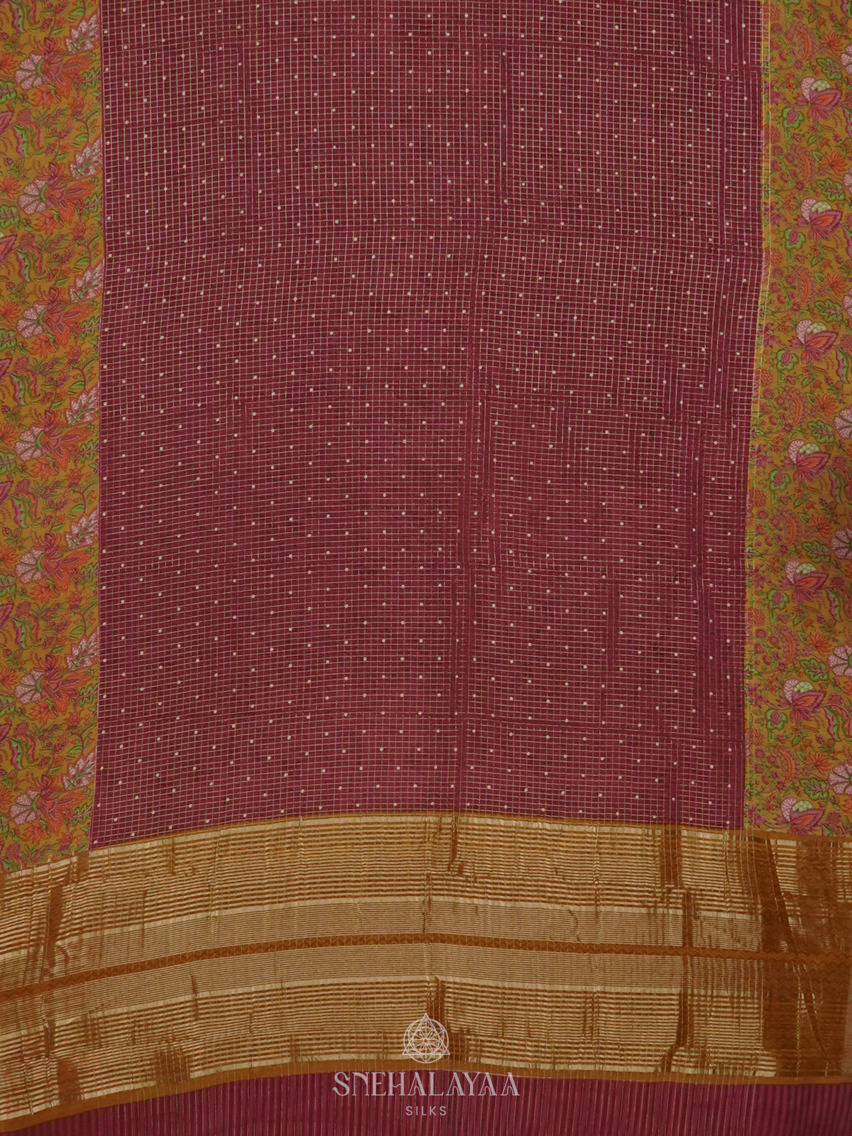 Maroon Chanderi Saree