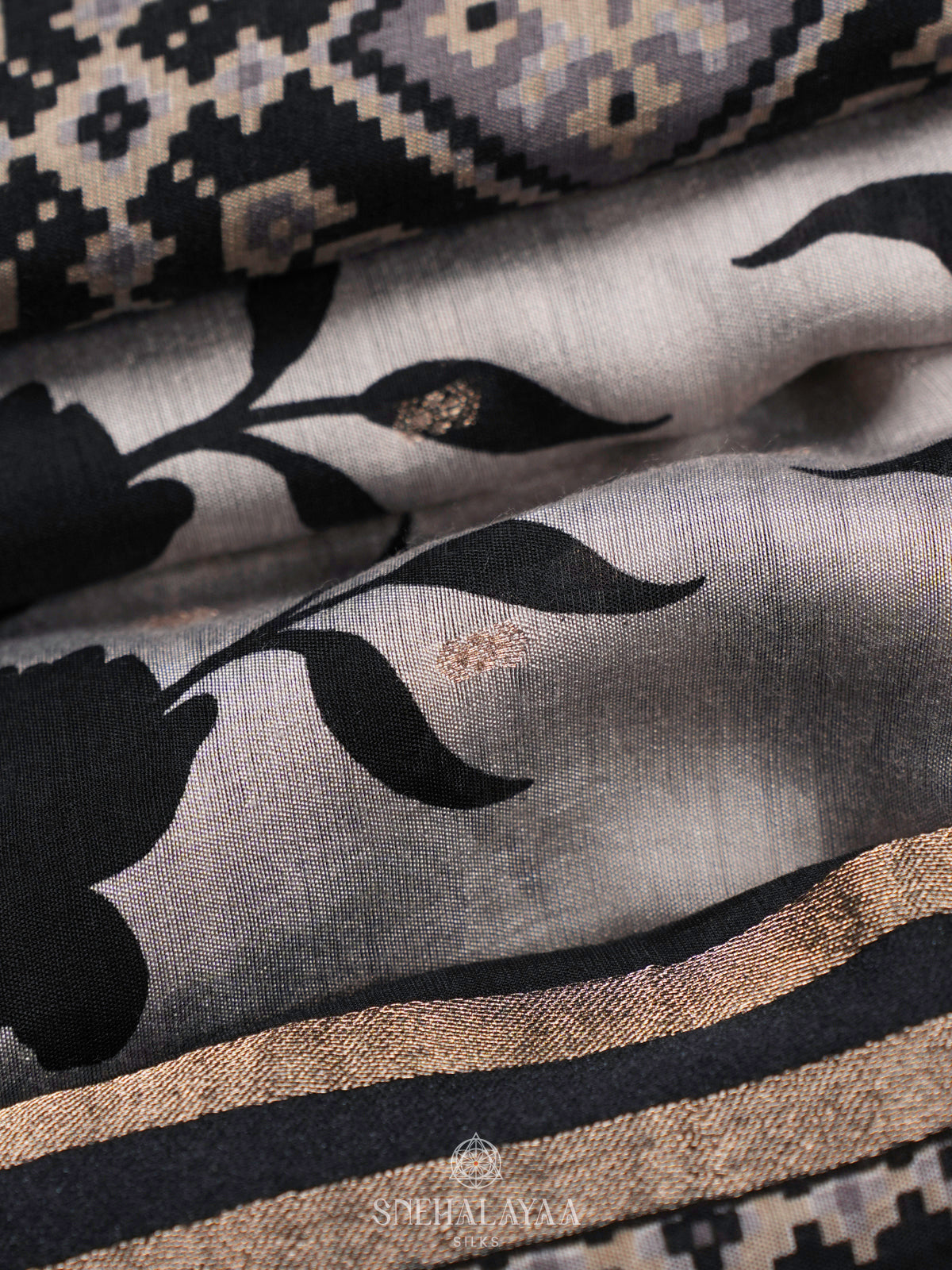 Grey Chanderi Saree