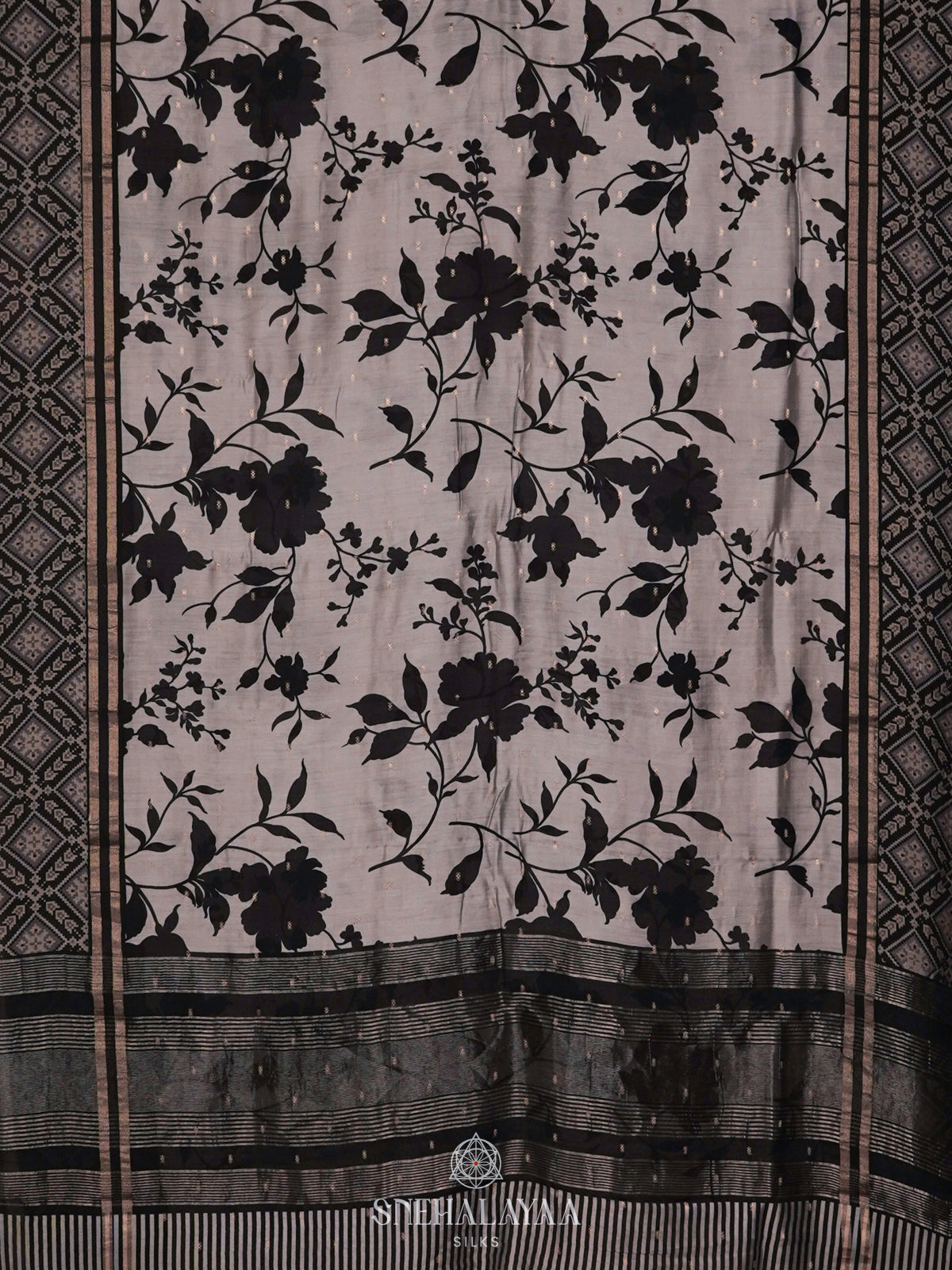 Grey Chanderi Saree