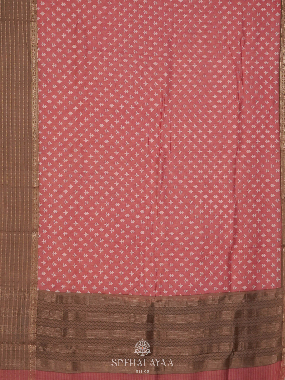 Peach Chanderi Saree