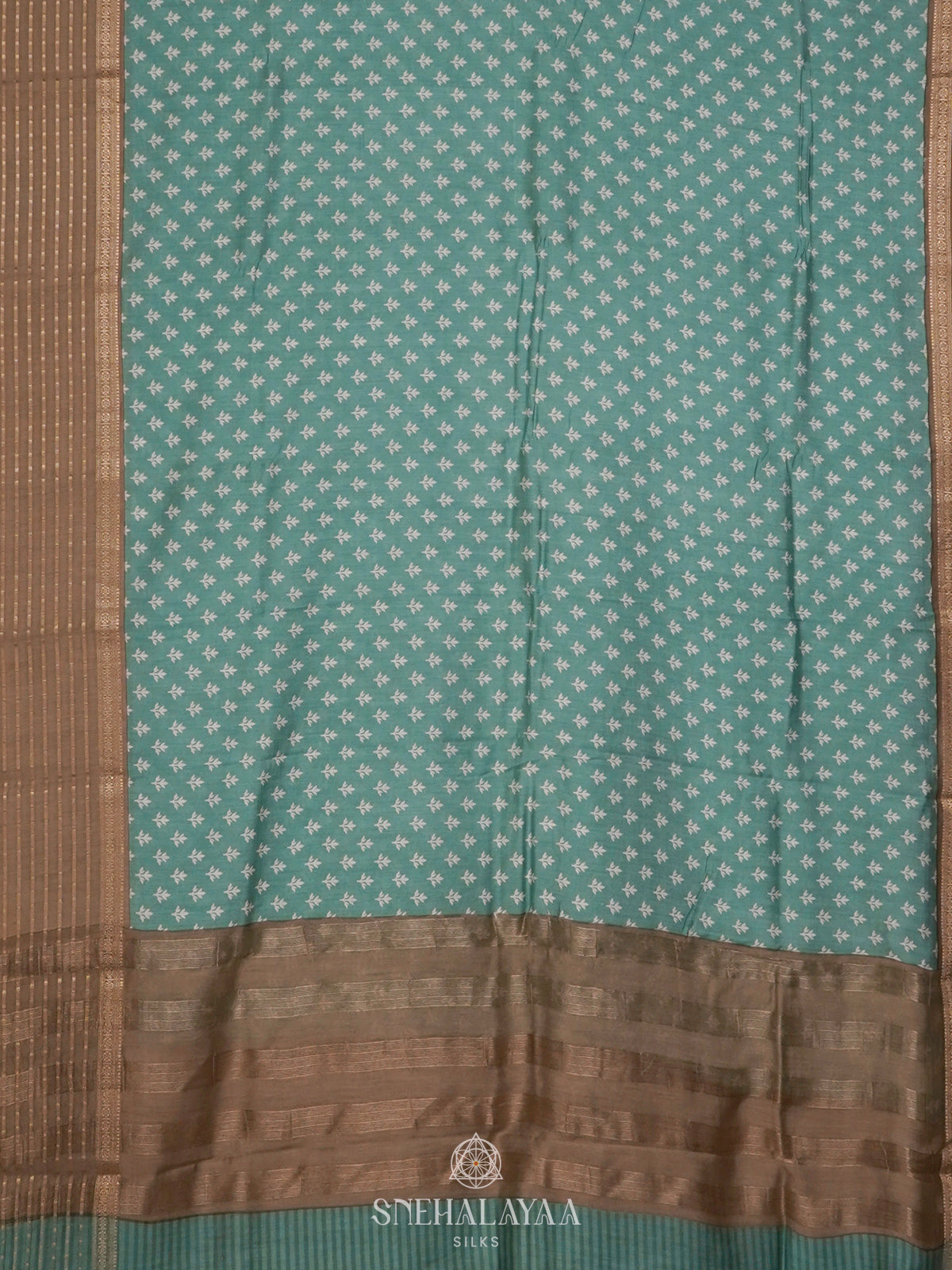Teal Green Chanderi Saree