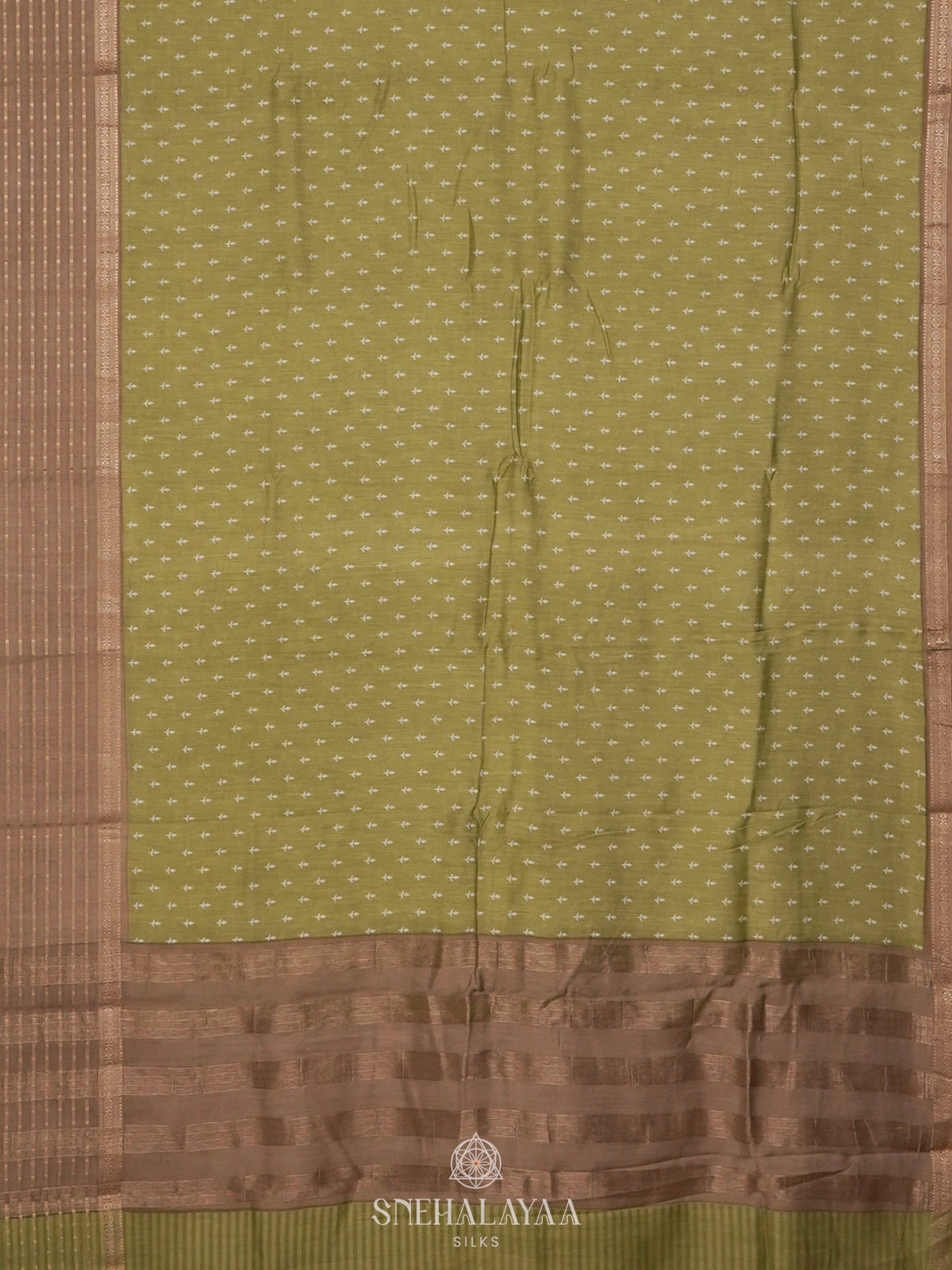 Olive Green Chanderi Saree