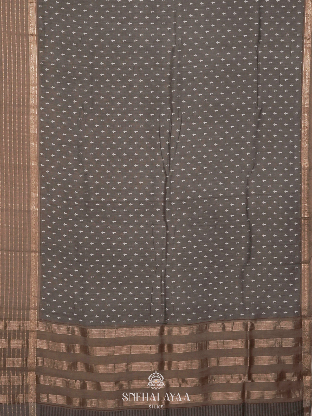 Grey Chanderi Saree