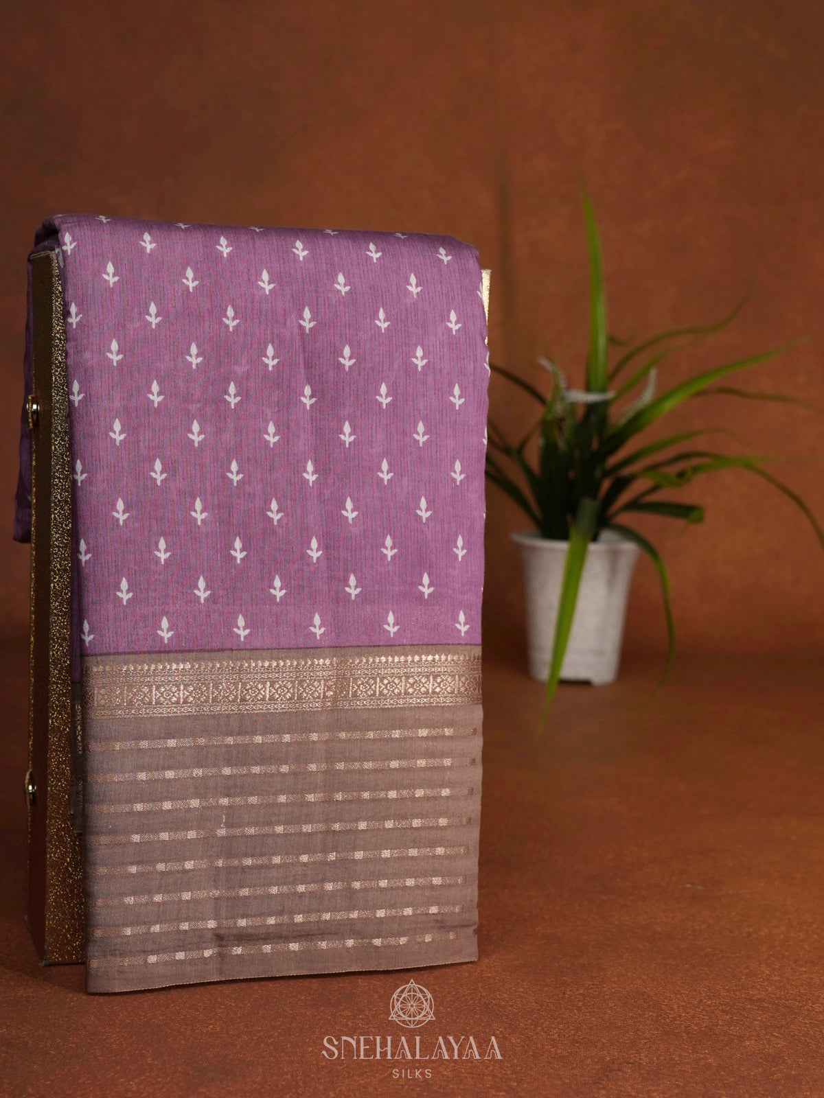 Purple Chanderi Saree