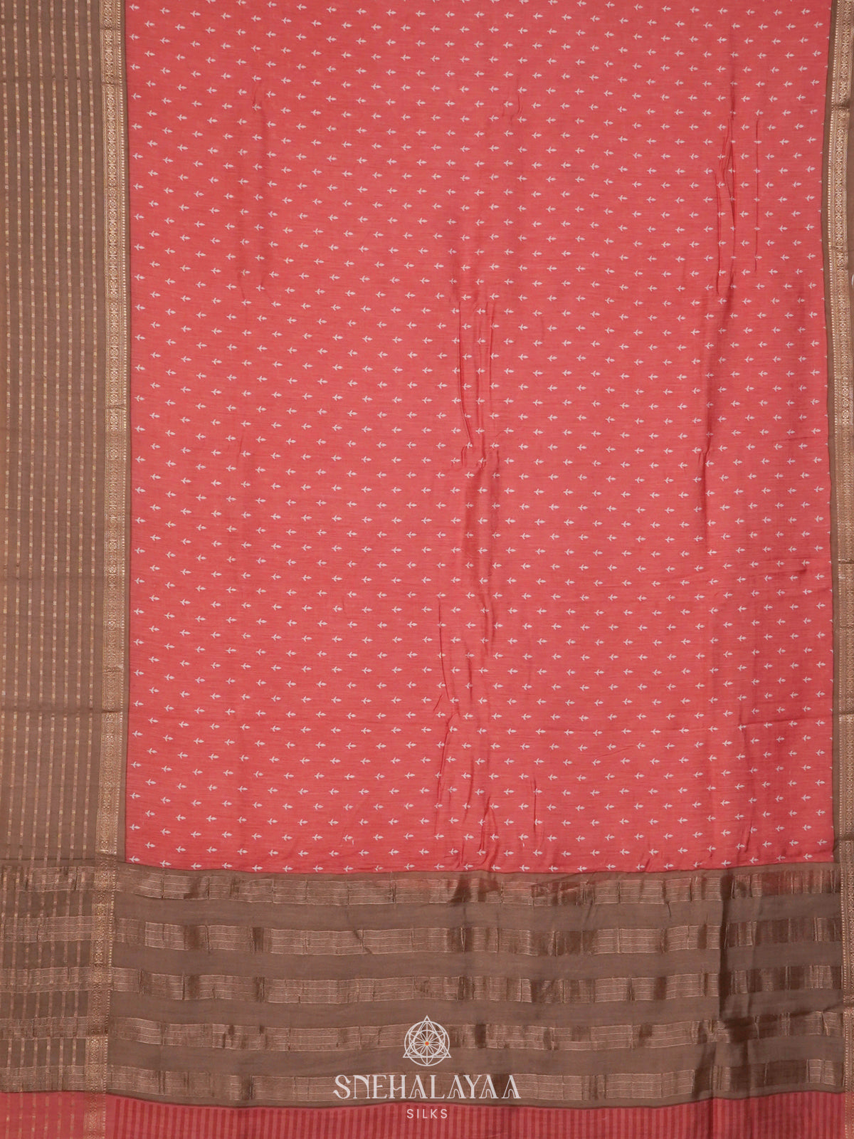 Peach Chanderi Saree