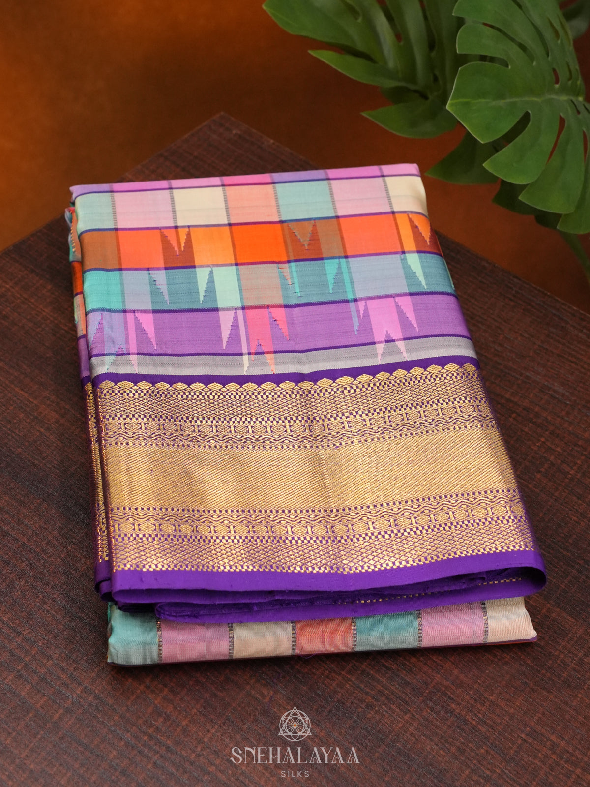 Multicolour Kanjivaram Silk Saree