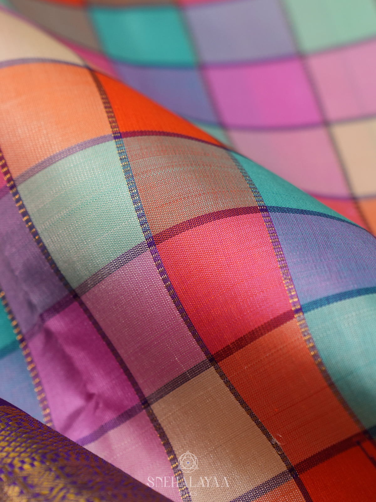 Multicolour Kanjivaram Silk Saree