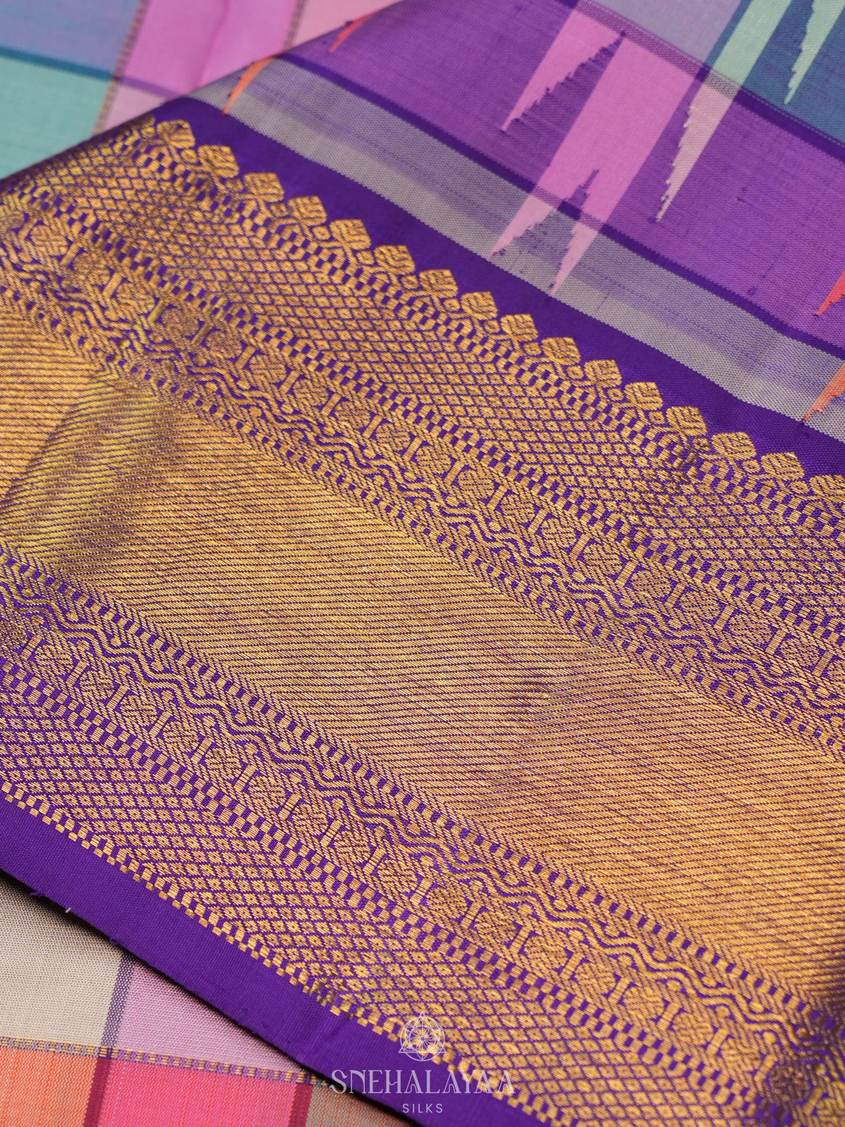 Multicolour Kanjivaram Silk Saree